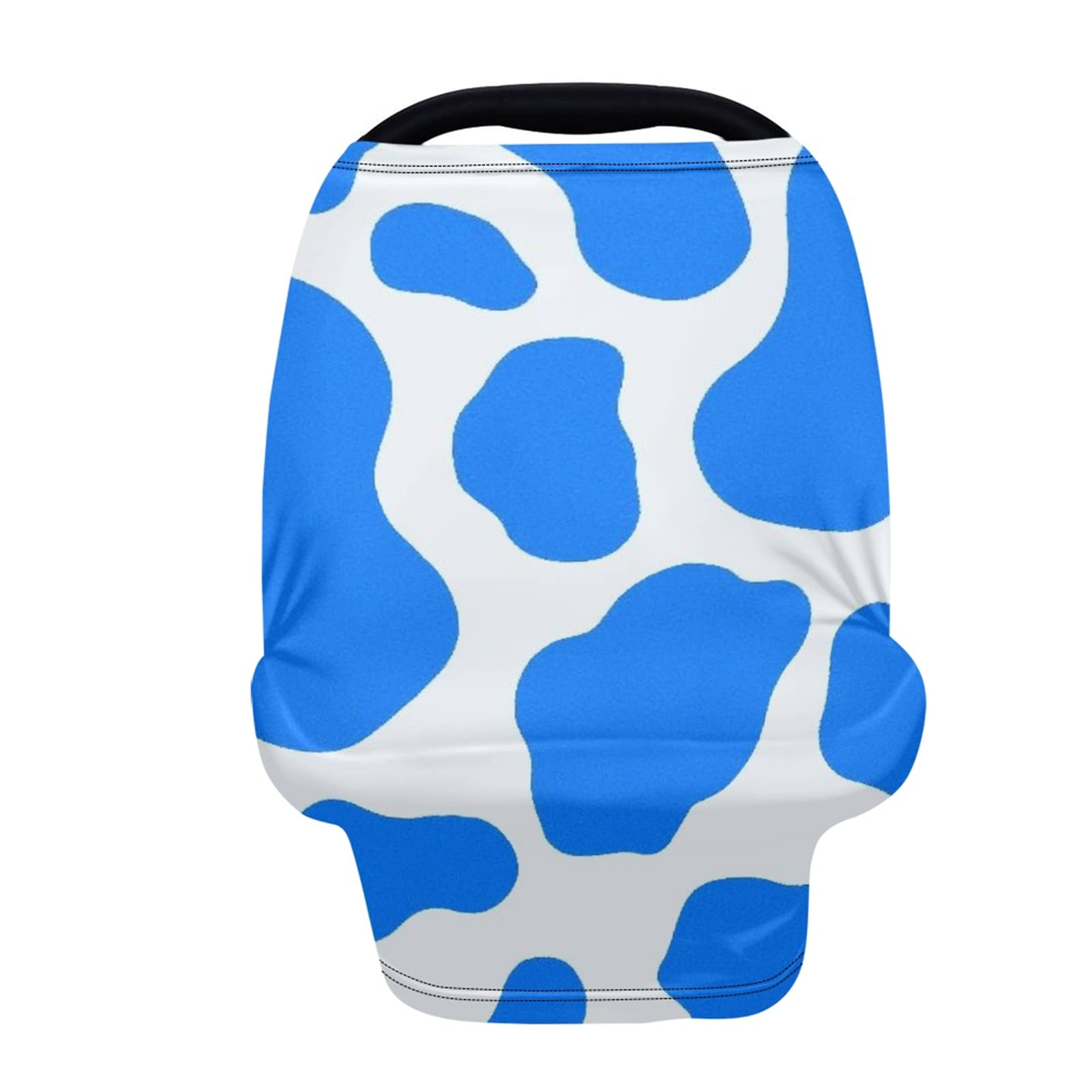 JEOCODY Blue Leopard Print Baby Car Seat Cover - Elastic Shopping Cart & High Chair Protector - Soft & Washable for Infants 0-24 Months - Perfect for Car, Grocery Store & Restaurant Use