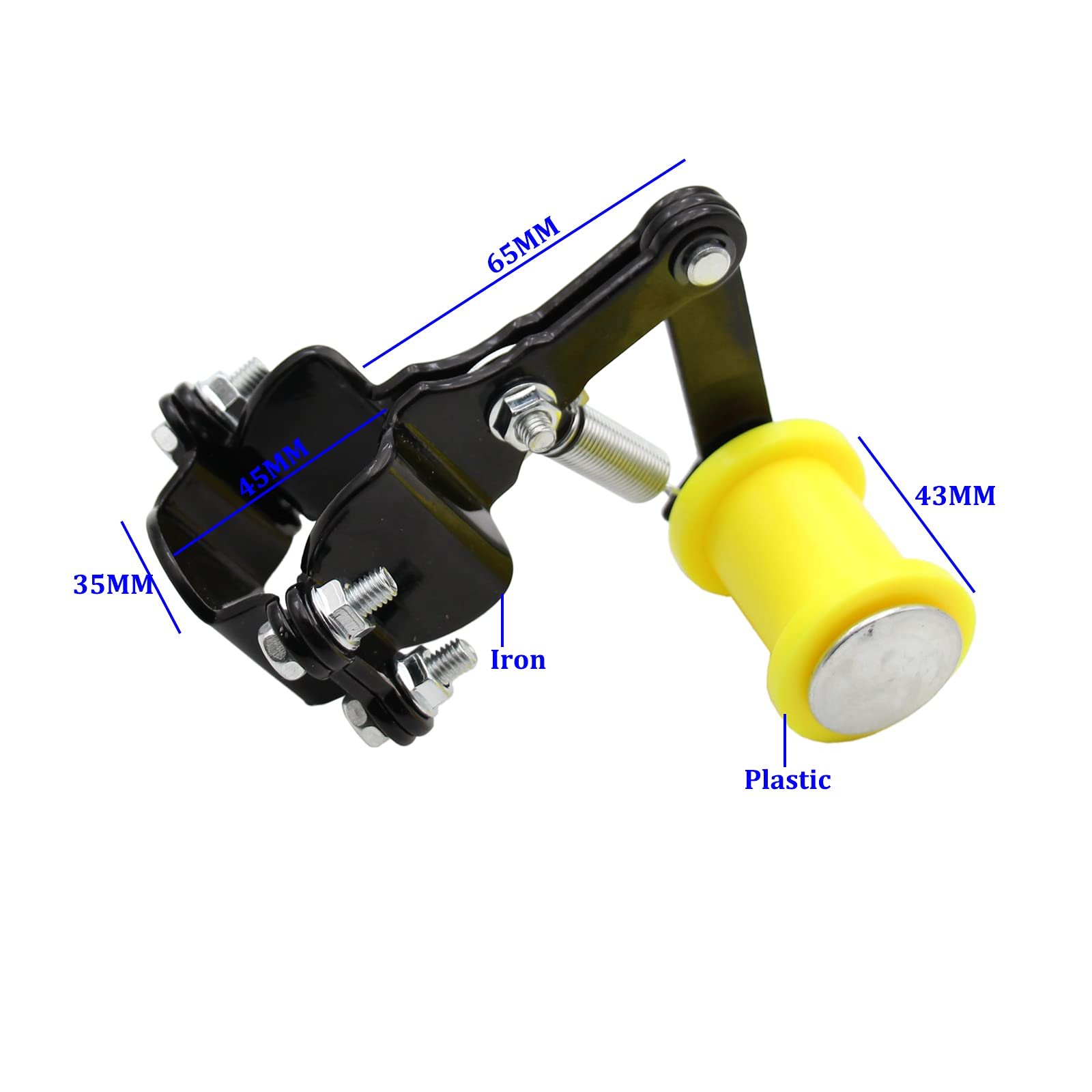 Universal ATV Mini Bike Dirt Bike Go Kart Chain Tensioner Guide Assembly - Yellow | Perfect for Off-Road, Trail Riding & DIY Vehicle Maintenance