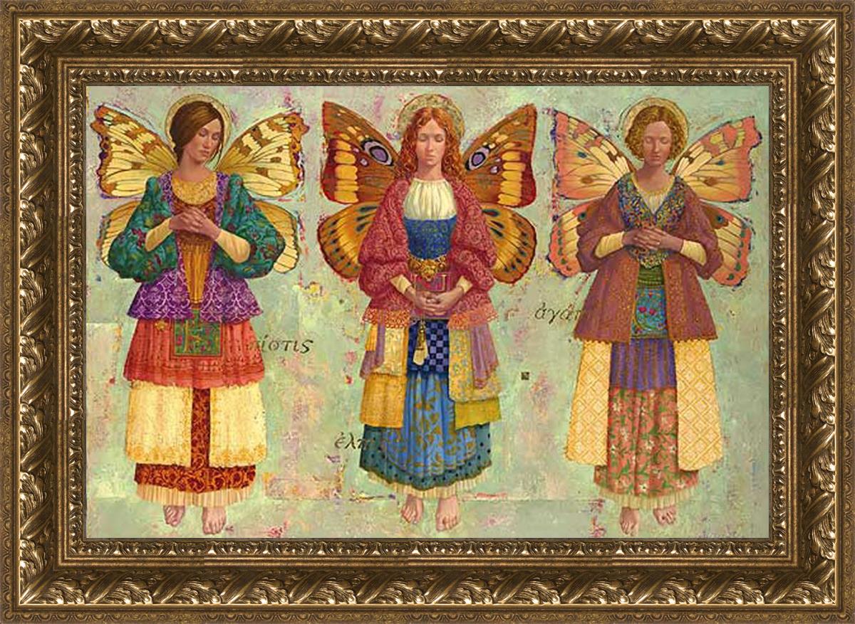 Faith, Hope and Charity - Inspirational Wall Art Decor for Home, Office & Church - Perfect for Gifts & Spiritual Spaces