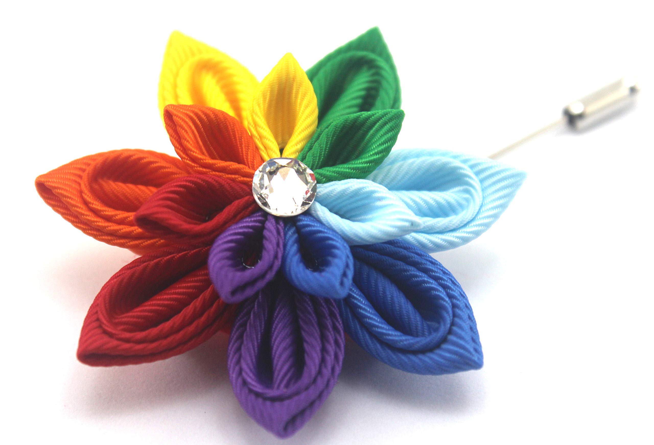 Rainbow Flower Brooch Pin - LGBT Pride Lapel Pin for Men & Women - Perfect for Pride Parades, LGBTQ Events & Everyday Wear
