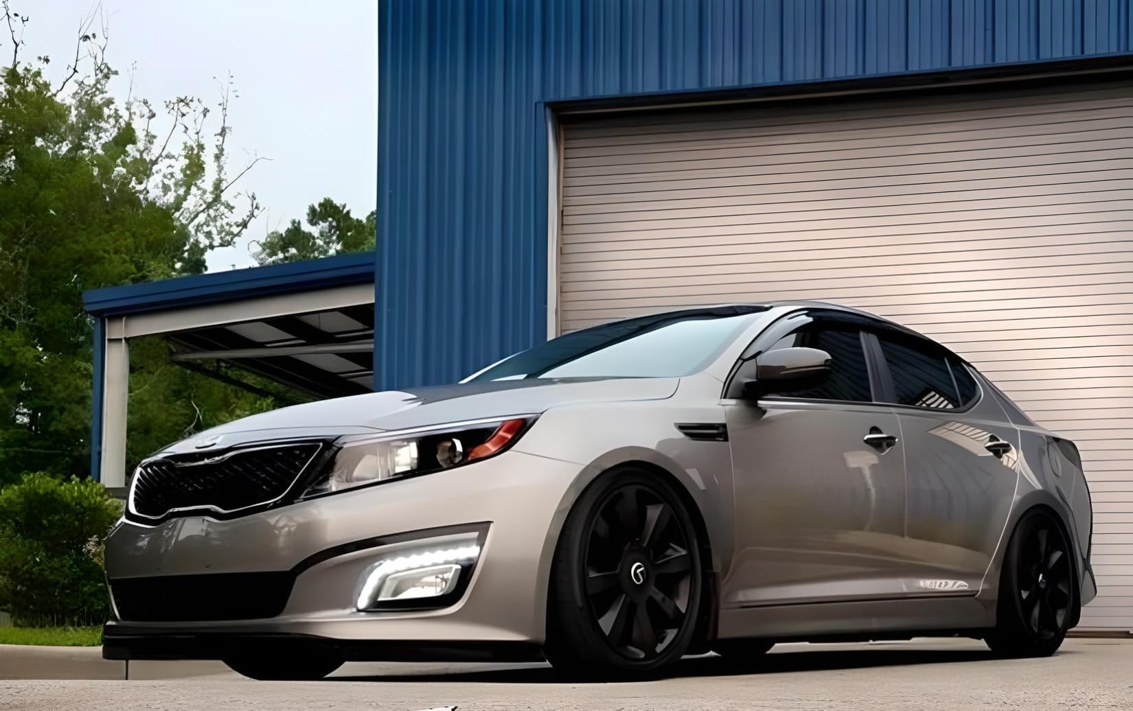 iJDMTOY Xenon White LED Daytime Running Lights for 2014-2015 Kia Optima K5 - OEM Fit Kspeed Style DRL Bezels with 12 High Power LEDs - Perfect for Enhanced Visibility & Stylish Daytime Driving