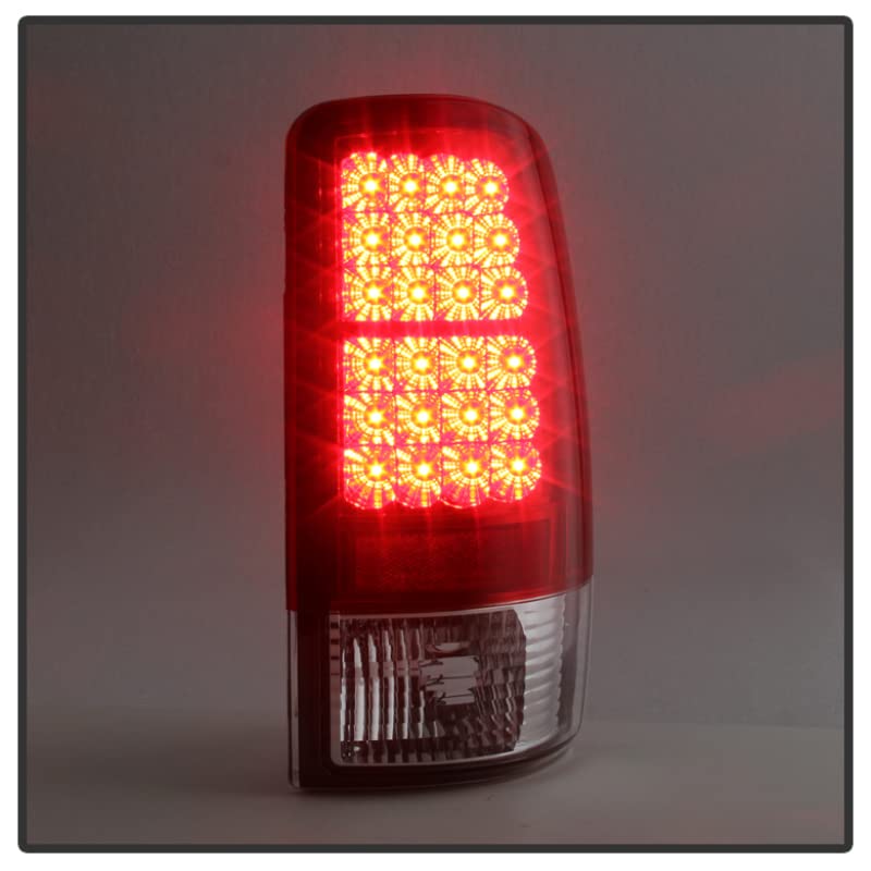 Spyder Auto 5001542 LED Tail Lights - Red/Clear Smoke Lens - Compatible with Select Car Models - Enhance Visibility & Style for Night Driving