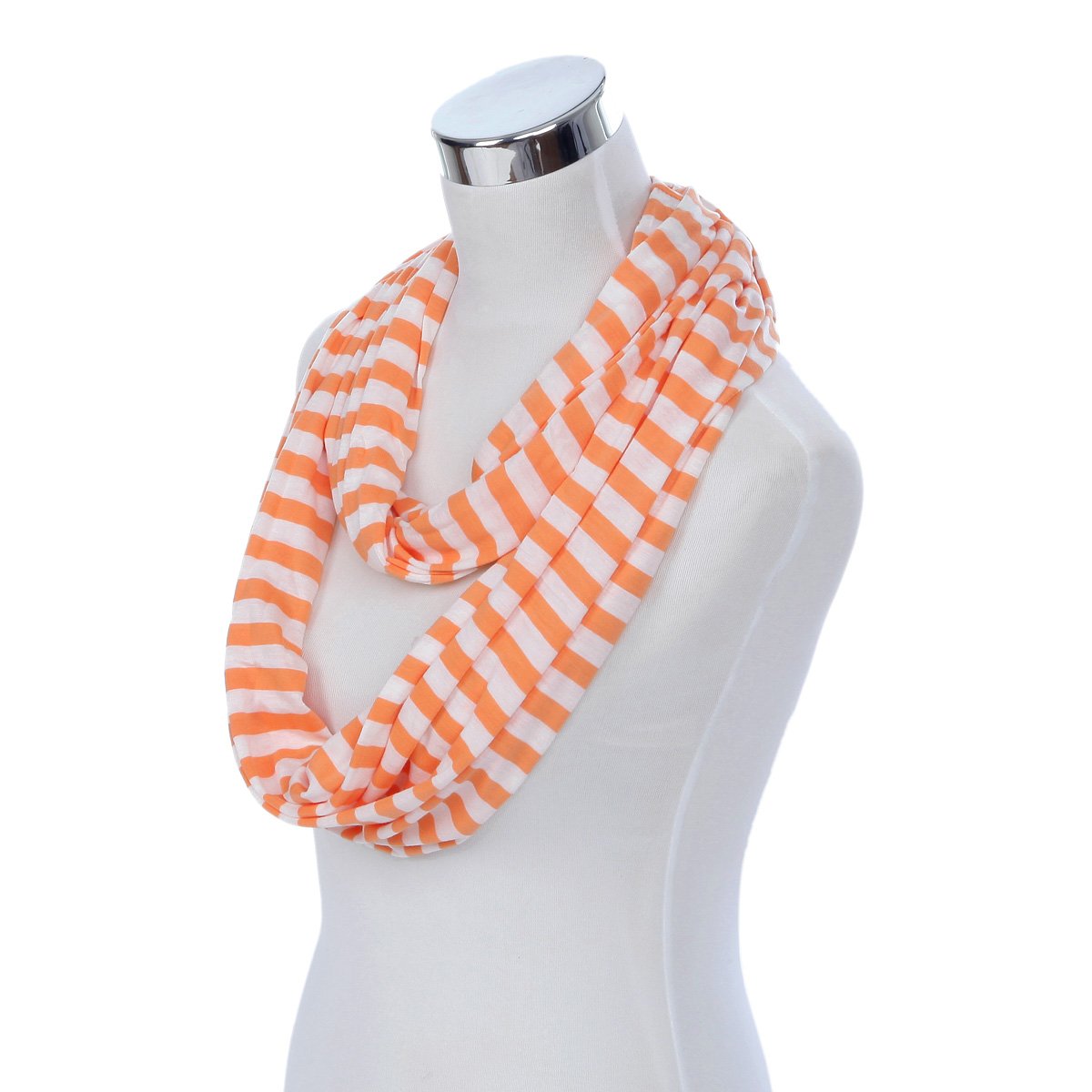 Soft Striped Infinity Loop Jersey Scarf - Cozy & Stylish Winter Fashion Accessory for Women | Perfect for Cold Weather, Outdoor Activities & Layering Outfits