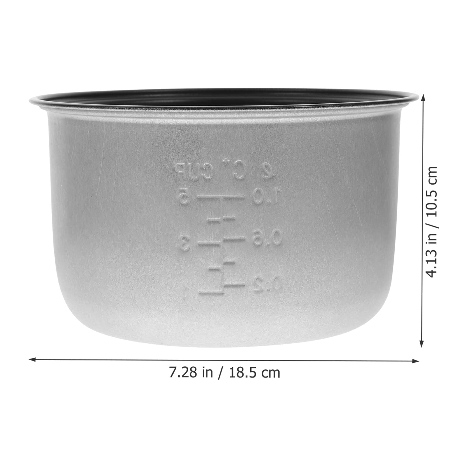 2L Non-Stick Aroma Rice Cooker Inner Pot Replacement - Alloy Cooking Pot Insert Liner | Compatible with Aroma Rice Cookers | Perfect for Daily Cooking, Meal Prep & Family Dinners