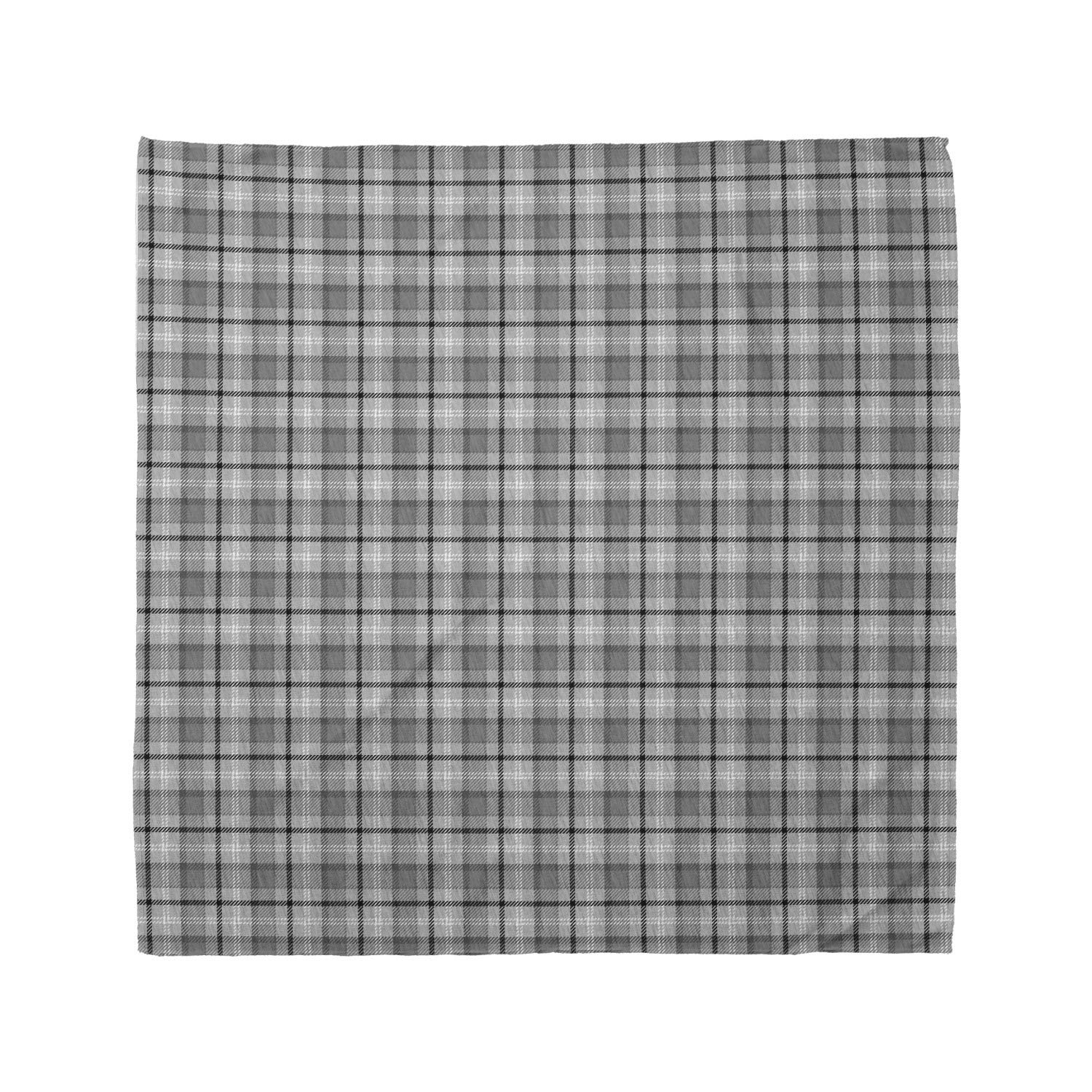 Lunarable Plaid British Tartan Bandana Scarf - Pale Sage Green & White | Stylish Fashion Accessory for Women & Men, Perfect for Outdoor Activities, Travel, and Casual Wear