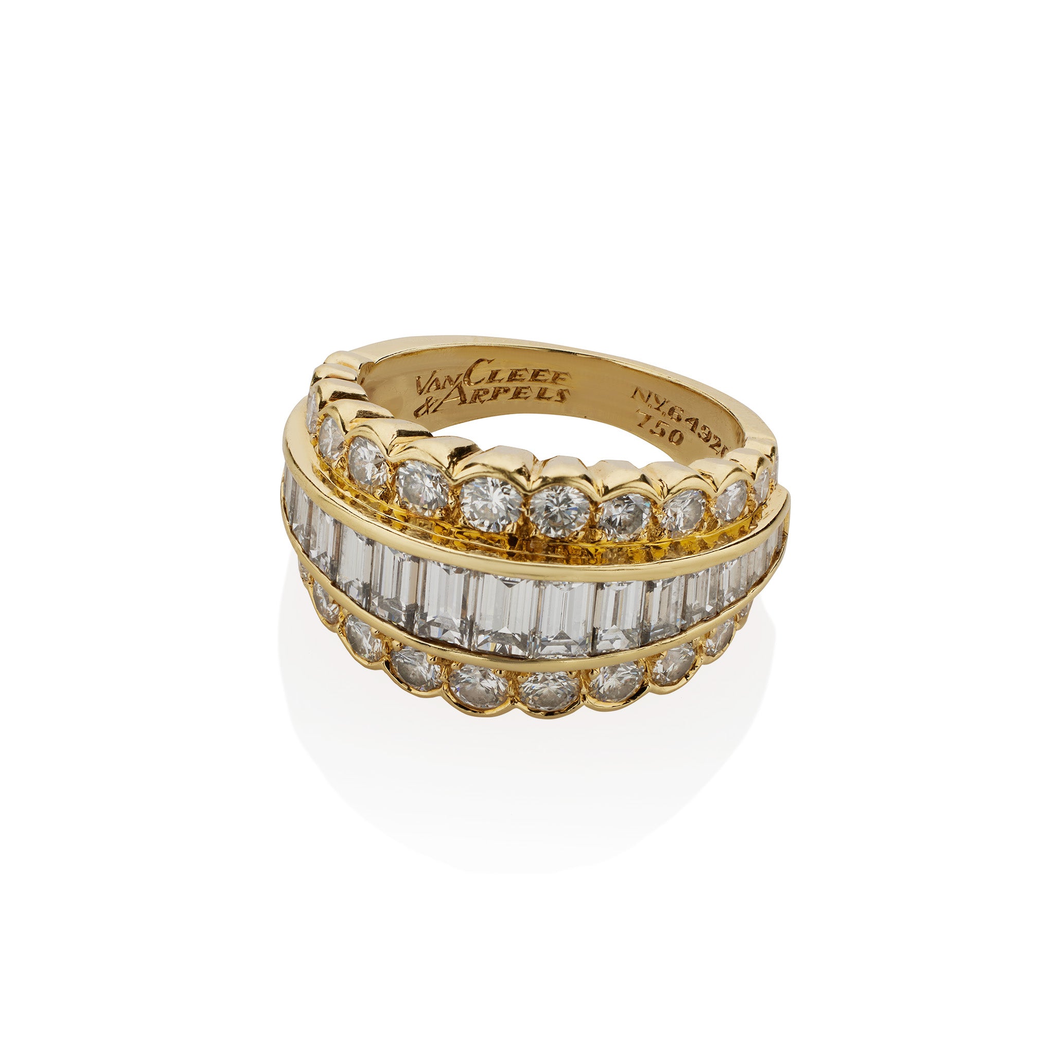 Van Cleef & Arpels Diamond Ring for Women - 18K White Gold Luxury Engagement Wedding Band - Perfect for Proposals, Anniversaries & Special Occasions
