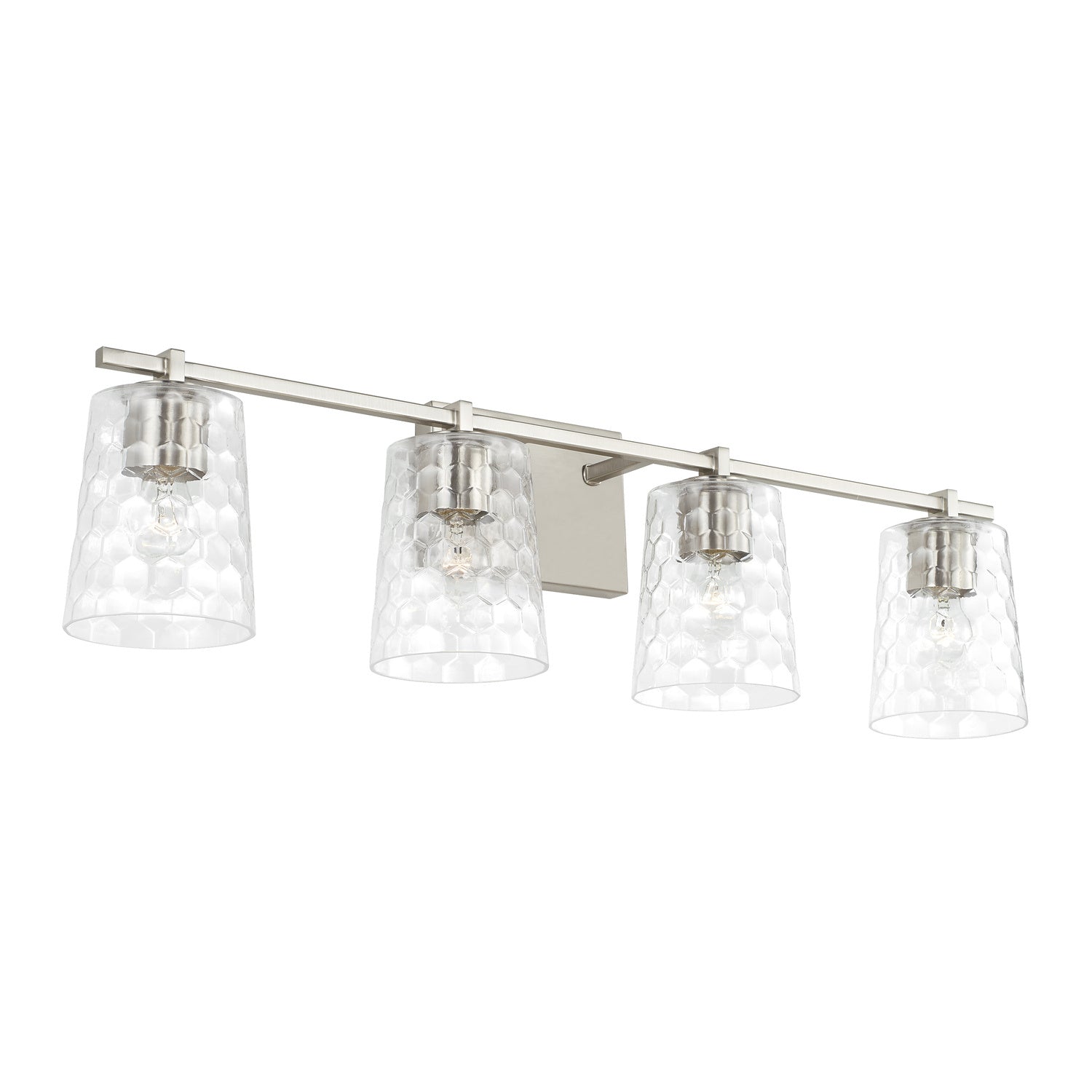 Capital Lighting Four Light Vanity Bathroom Mirror Light Fixture - Modern LED Wall Sconce for Makeup & Shaving - Perfect for Bathroom, Bedroom, or Dressing Room Vanity