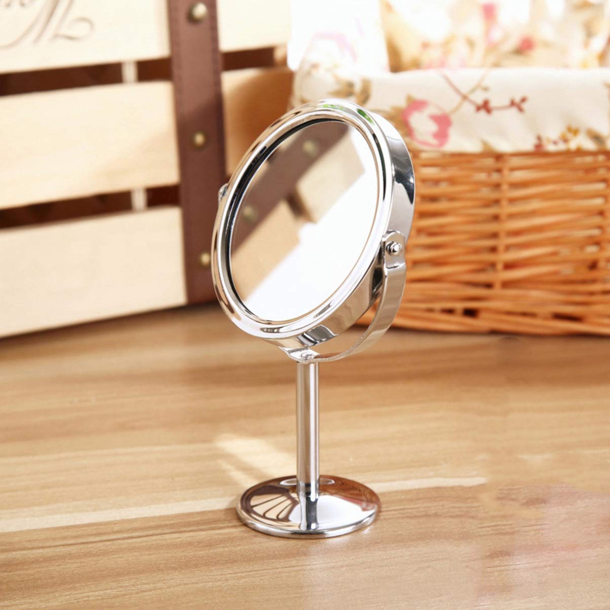 iplusmile 360° Rotating Double-Sided Magnifying Vanity Mirror - Round Hanging & Tabletop Makeup Mirror with Stand | Portable for Travel, Home, Bathroom & Dressing Room