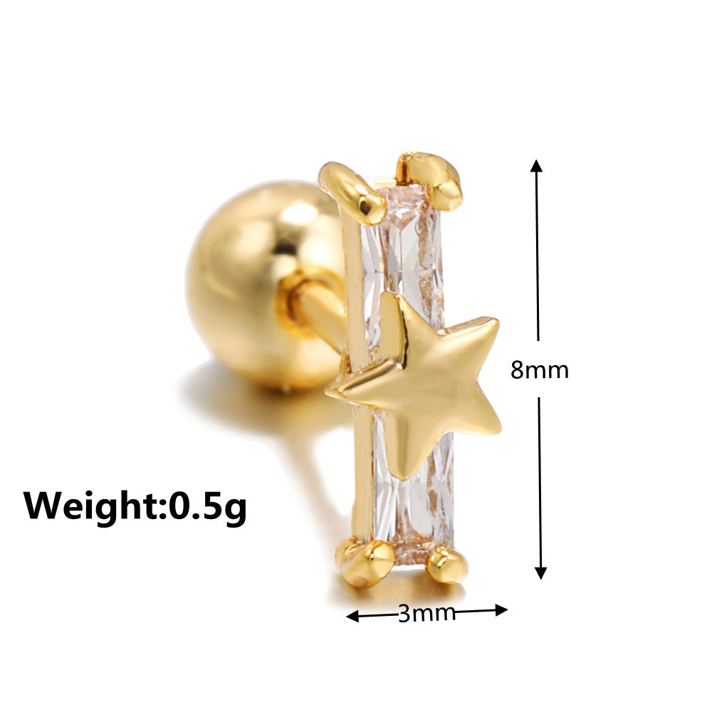 20G Cartilage Tiny Helix Barbell Stud Earrings - Surgical Steel Body Jewelry for Piercing | EGD0054 | Perfect for Cartilage, Helix, and Tragus Piercings - Great Gift for Women and Teens