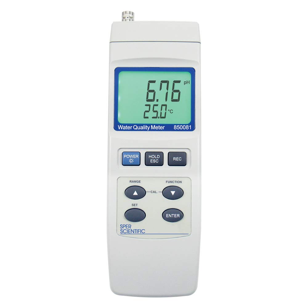 Sper Scientific 850081 Digital Water Quality Tester - pH, Conductivity, TDS, Salinity & Temperature Meter for Aquariums, Pools, Hydroponics & Drinking Water Testing
