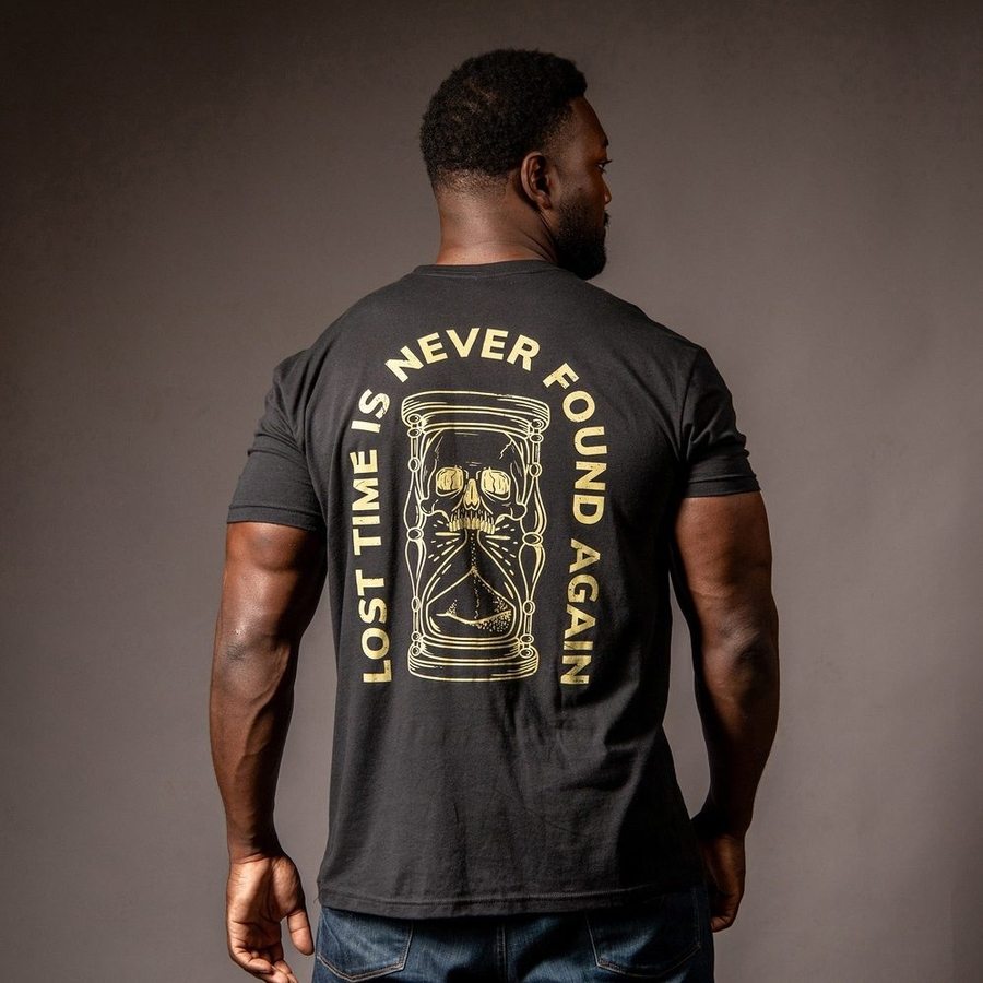 Lost Time Graphic T-Shirt for Men & Women - Black Cotton Tee - Casual Streetwear & Everyday Wear