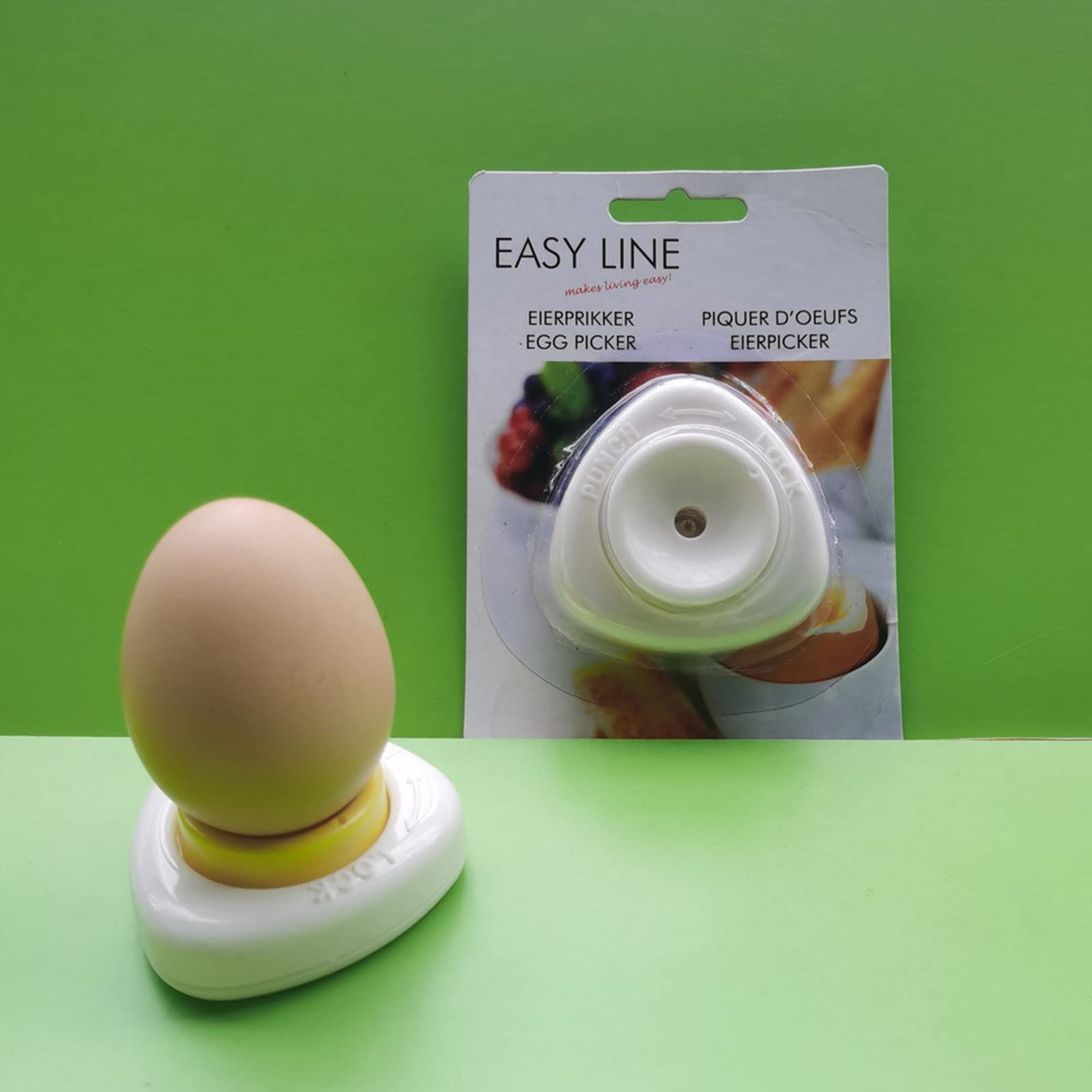 ABS Egg Piercer with Twist Safety Lock - Easy-to-Peel Hard Boiled Egg Pricker Tool for Perfect Eggs Every Time | Ideal for Cooking, Meal Prep & Breakfast