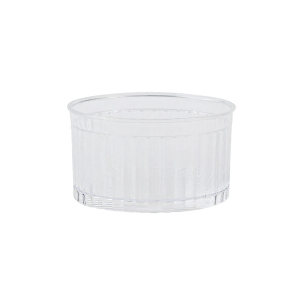 8-Pack 4 oz Striped Ramekins - Small Ceramic Baking Dishes for Crème Brûlée, Soufflé, Desserts & Appetizers - Perfect for Home Baking, Entertaining & Restaurant Use