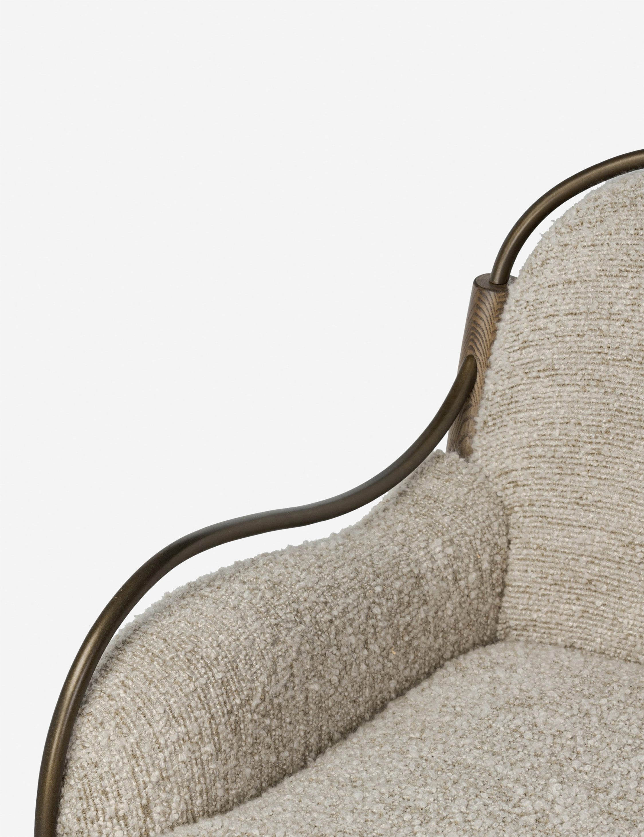 Demi Chaise Lounge by Amber Lewis x Four Hands - Modern Upholstered Accent Chair for Living Room, Bedroom & Office Decor