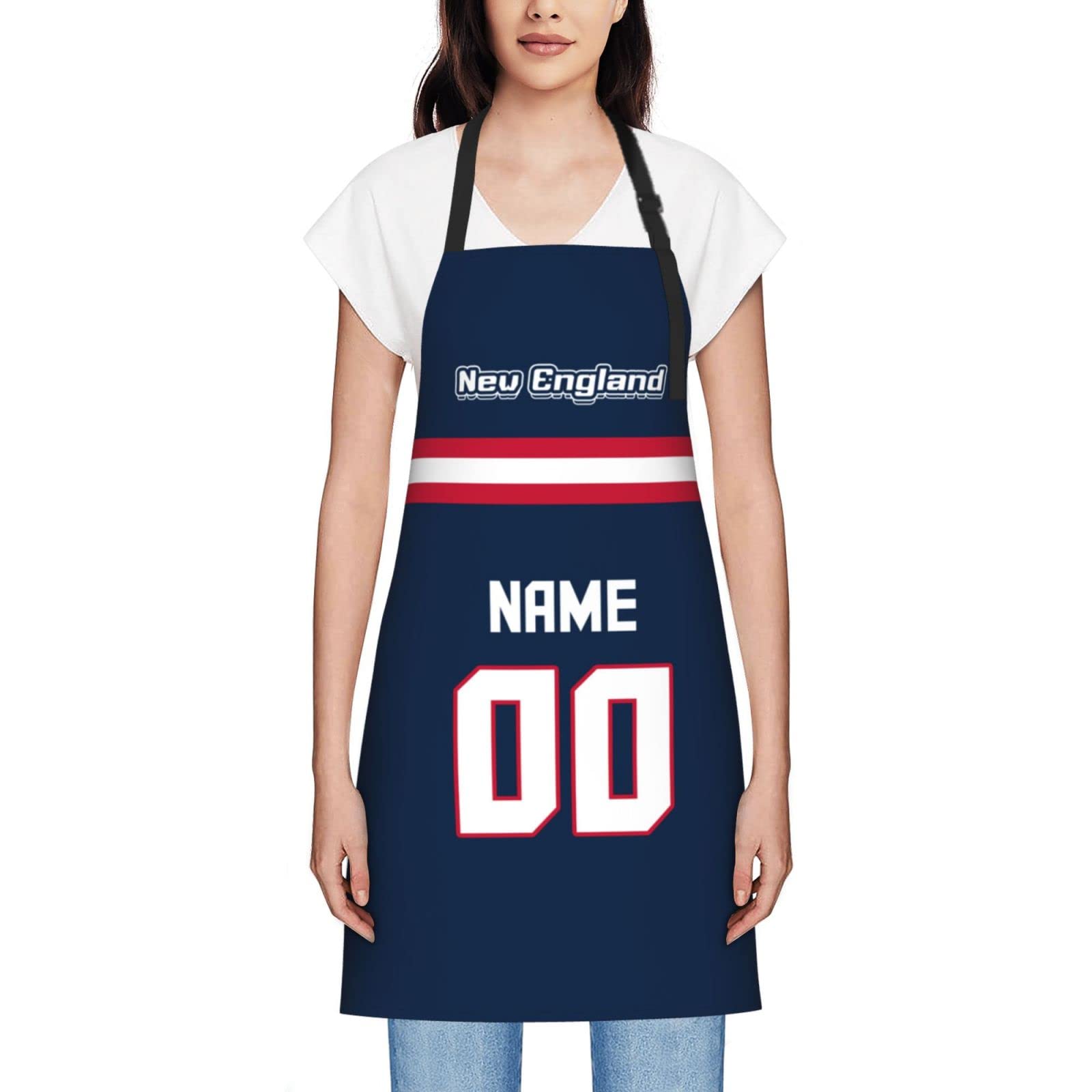 Custom Football Aprons for Men & Women - Personalized Waterproof Kitchen Cooking Apron - Great Gift for Dad, BBQ Fans & Sports Lovers - Perfect for Grilling, Baking & Game Day Parties
