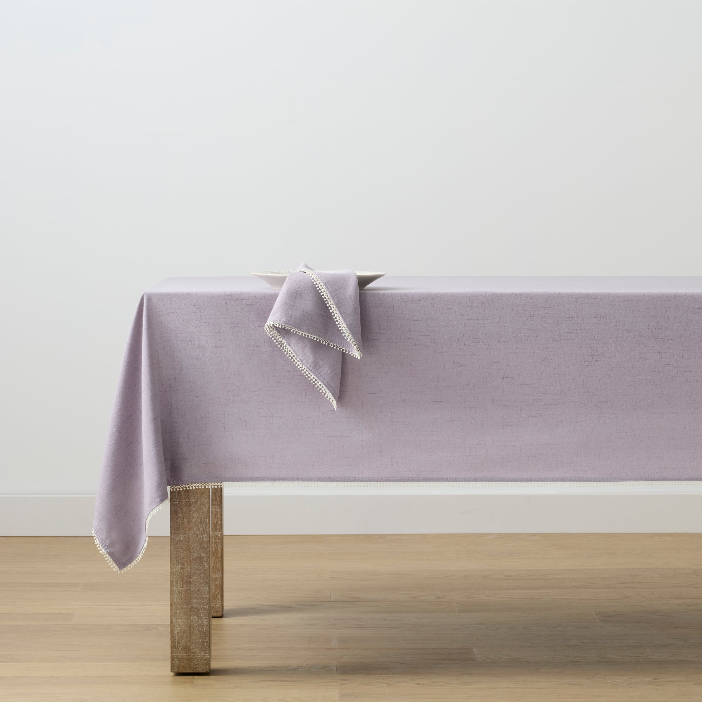 French Perle Violet 60X84 Inch Premium Tablecloth - Elegant Dining & Special Occasions