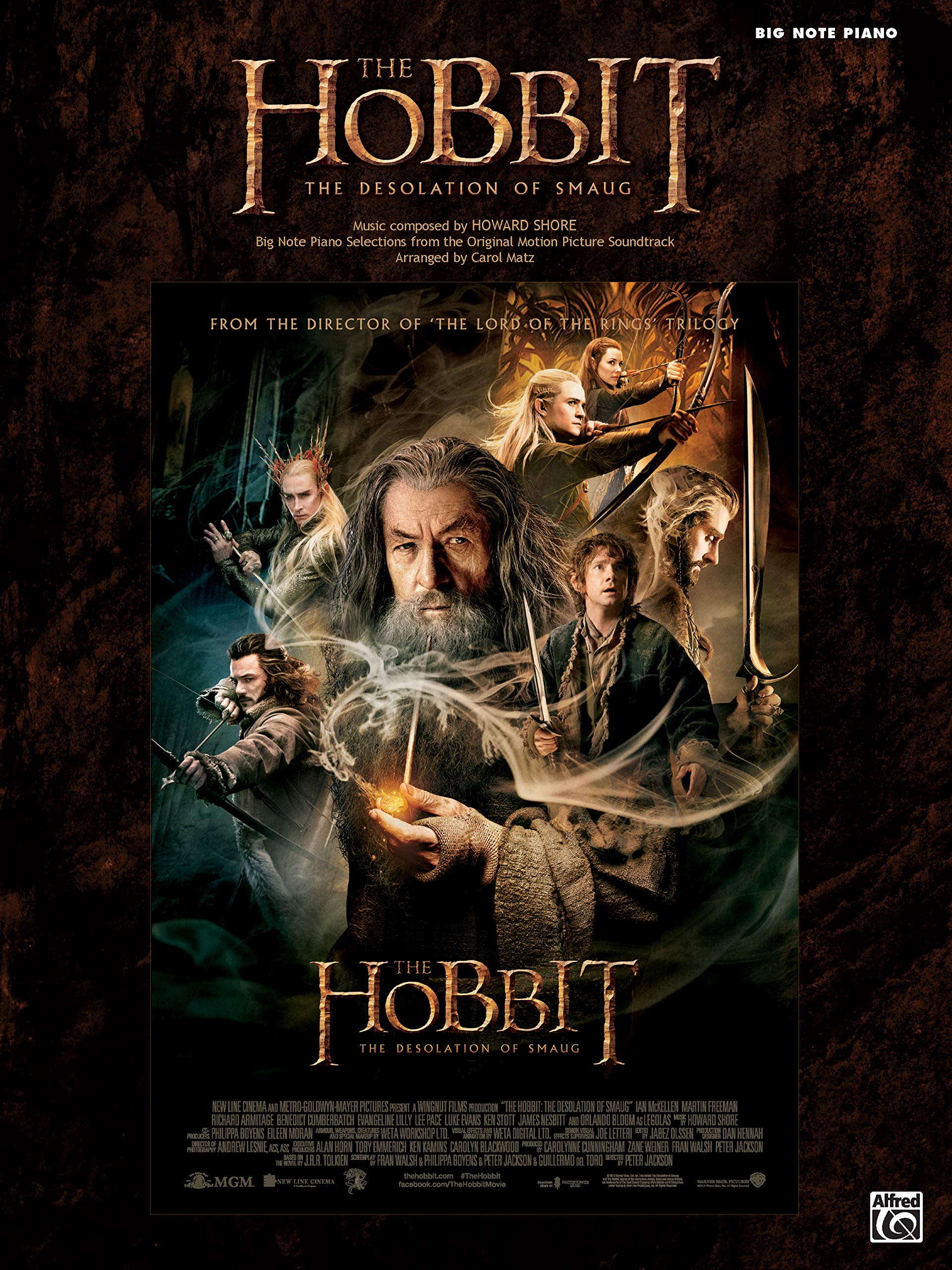 The Hobbit: The Desolation of Smaug - Big Note Piano Sheet Music from Original Movie Soundtrack | Easy Piano Arrangements for Beginners & Intermediate Players | Perfect for Home Practice, Recitals & Film Music Enthusiasts