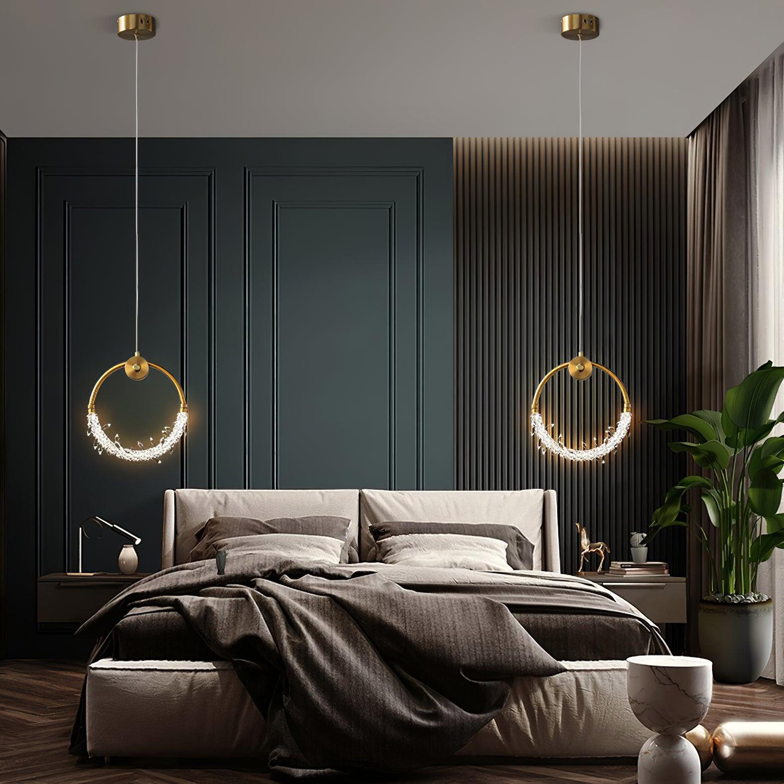 BU08P15G Modern Pendant Light - Elegant Hanging Ceiling Lamp for Kitchen, Dining Room, Bedroom & Living Room Decor