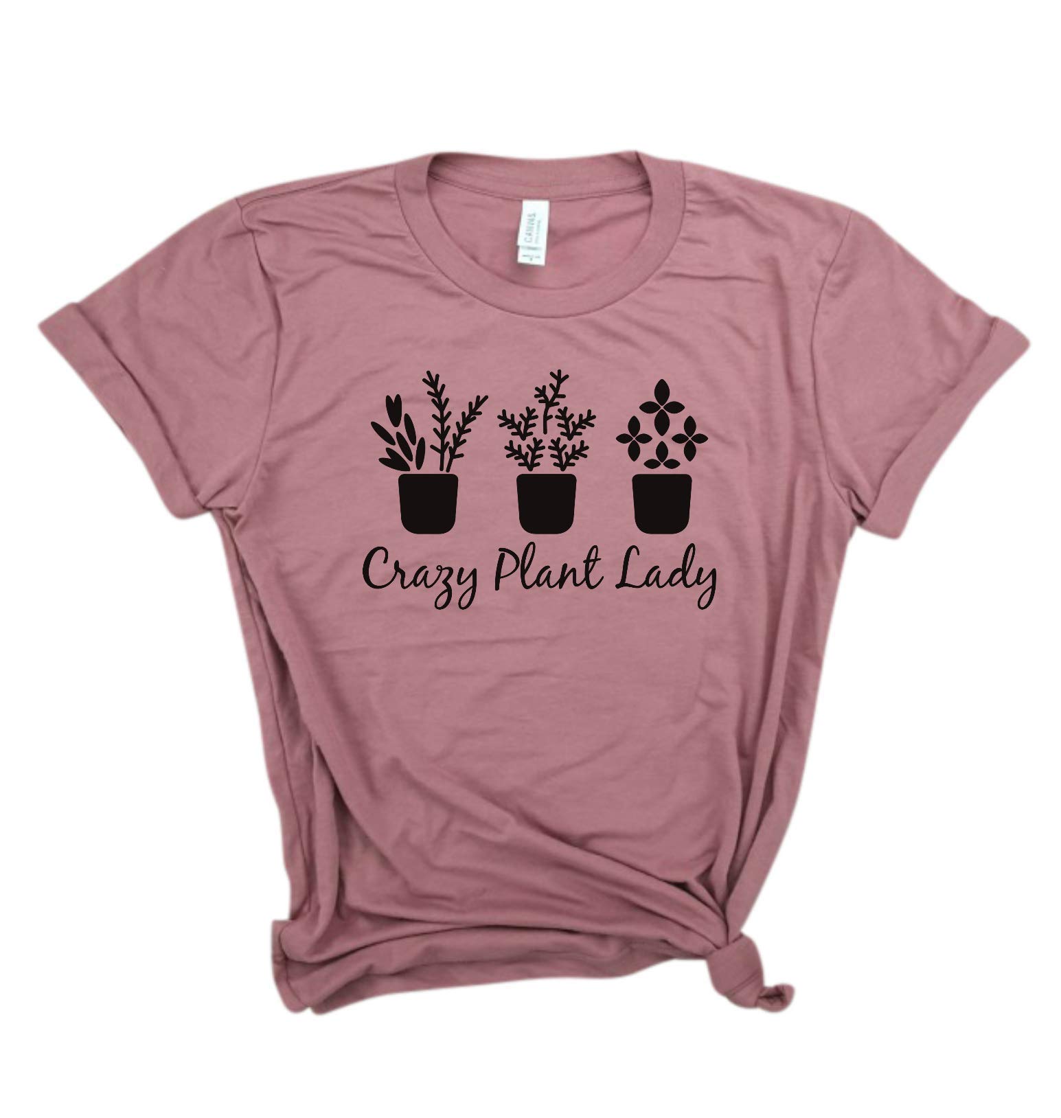 Crazy Plant Lady T-Shirt - Gardening Shirt for Women, Plant Lover, Vegan & Eco-Friendly Apparel - Perfect for Farmers, Gardeners & Plant Enthusiasts