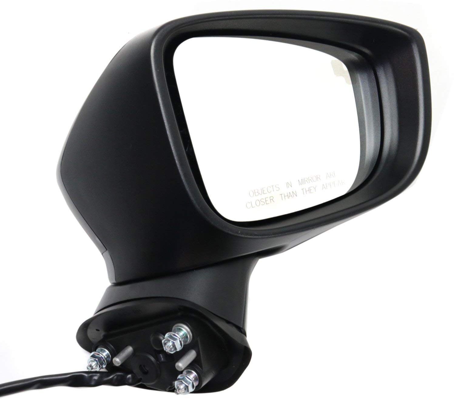 Kool Vue Power Heated Side Mirror with Turn Signal & Blind Spot Monitor for 2014-2016 Mazda 3 & Mazda 3 Sport - Compatible with Japan/Mexico Built Sedans (Passenger Side, Paintable) - Enhanced Visibility & Safety for Night Driving & Parking