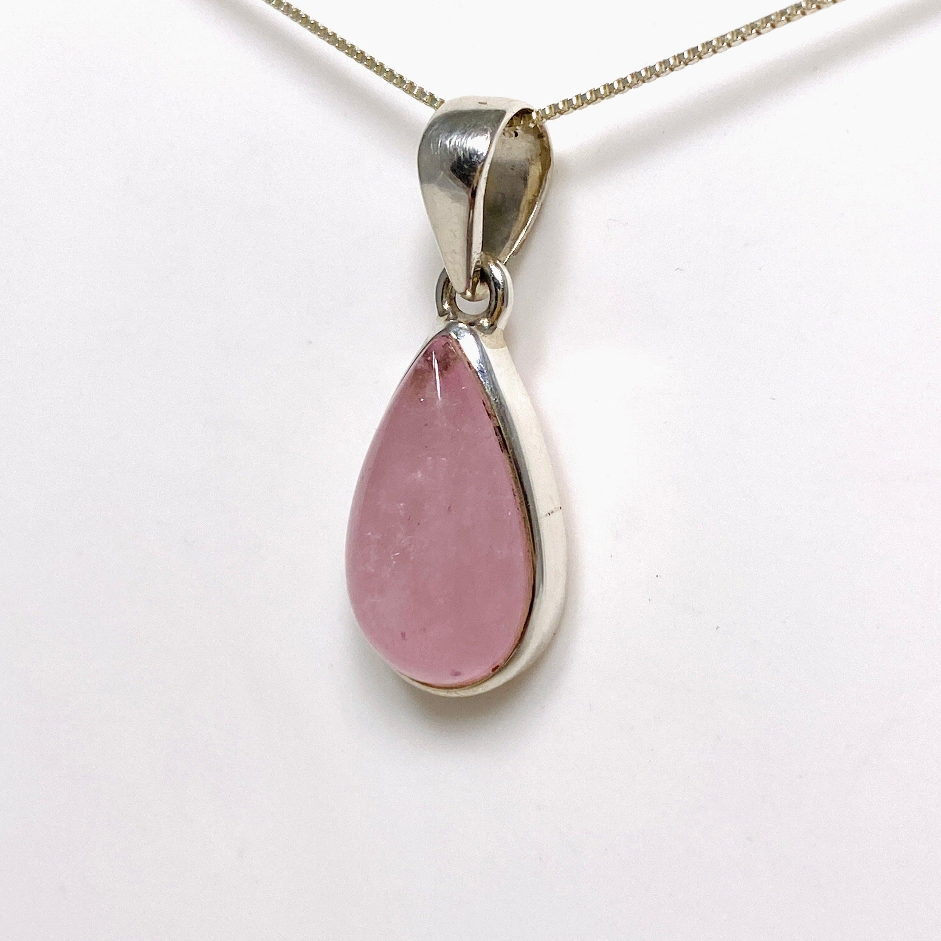 Morganite Teardrop Pendant Necklace - 14K Rose Gold Gemstone Jewelry for Women - Perfect for Valentine's Day, Anniversary & Special Occasion Gifts