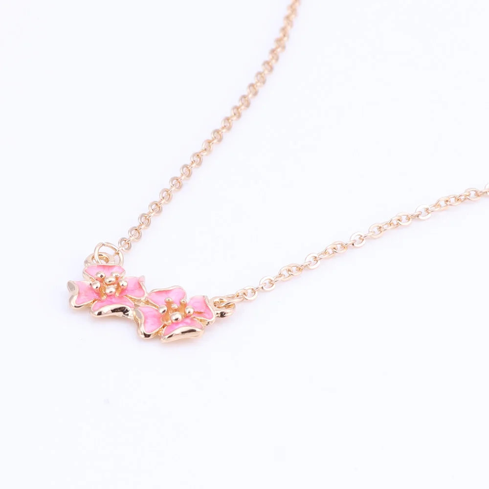 Cute Gold Flower Jewelry Set for Girls - Elegant Necklace, Bracelet & Earrings Set - Perfect for Birthday Gifts, Parties & Everyday Wear