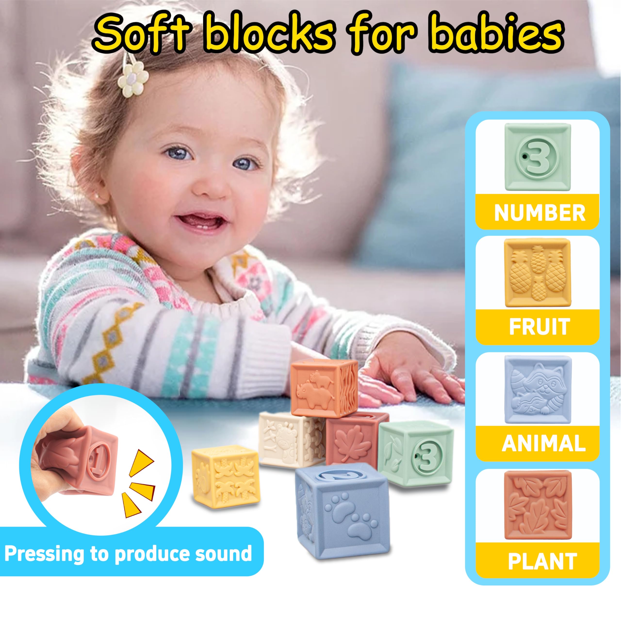 Montessori Baby Toys 0-18 Months - Pull String Toy, Shape Sorter, Stacking Blocks, Manhattan Ball & Building Blocks - Educational Learning Toys for Infants & Toddlers - Perfect for Early Development, Sensory Play & Motor Skills