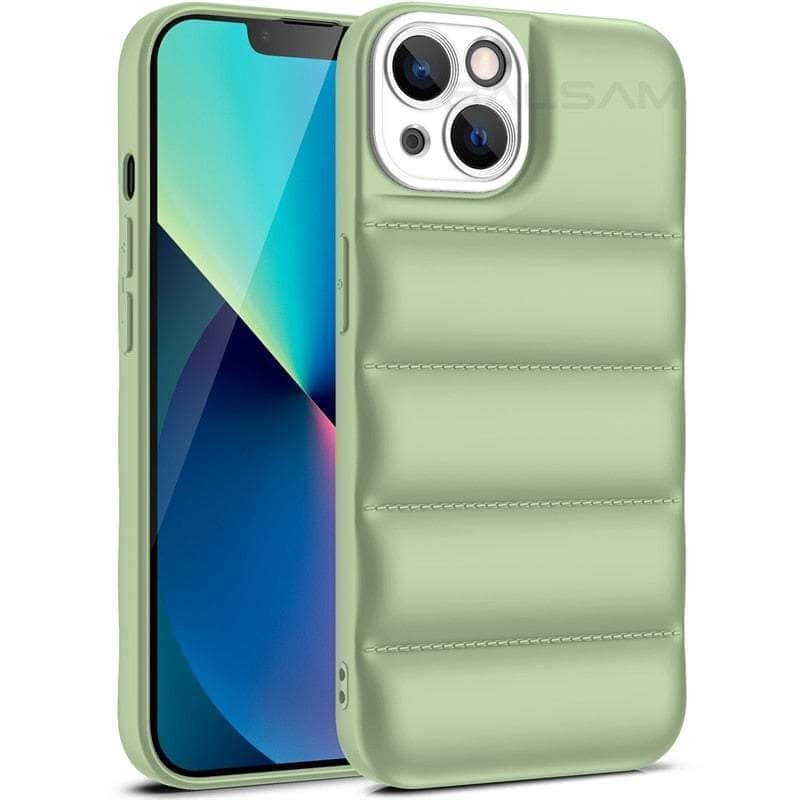 Shockproof iPhone 15 Case with Down Jacket Design - Durable Protection for Everyday Use & Outdoor Activities