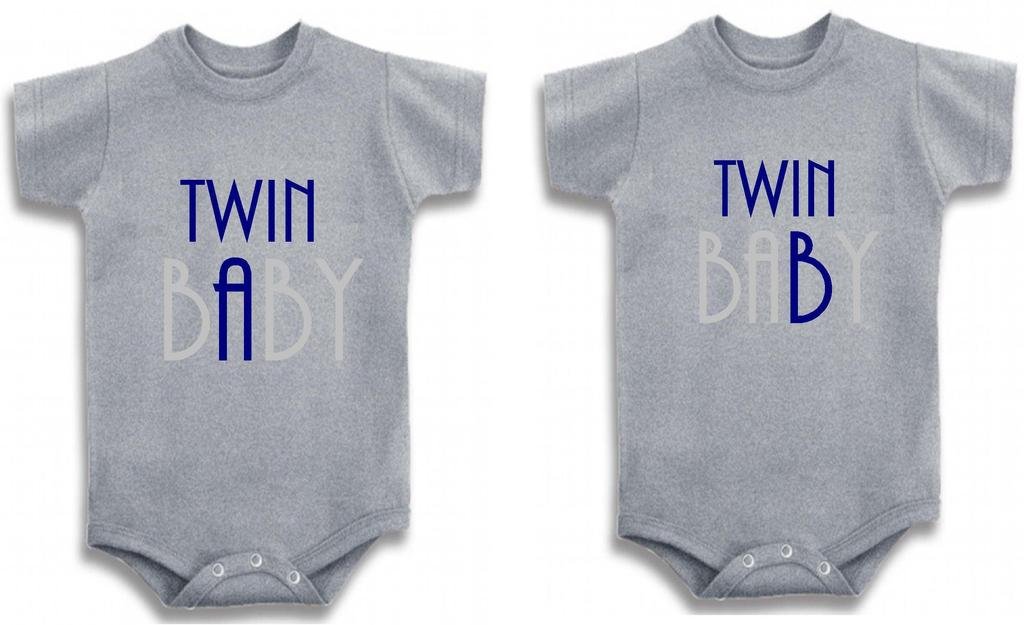Soft Gray Crew Neck Baby Boys' Twin Set - 2-Pack Short Sleeve Onesies for Newborns | Perfect for Matching Outfits, Photo Shoots & Everyday Wear
