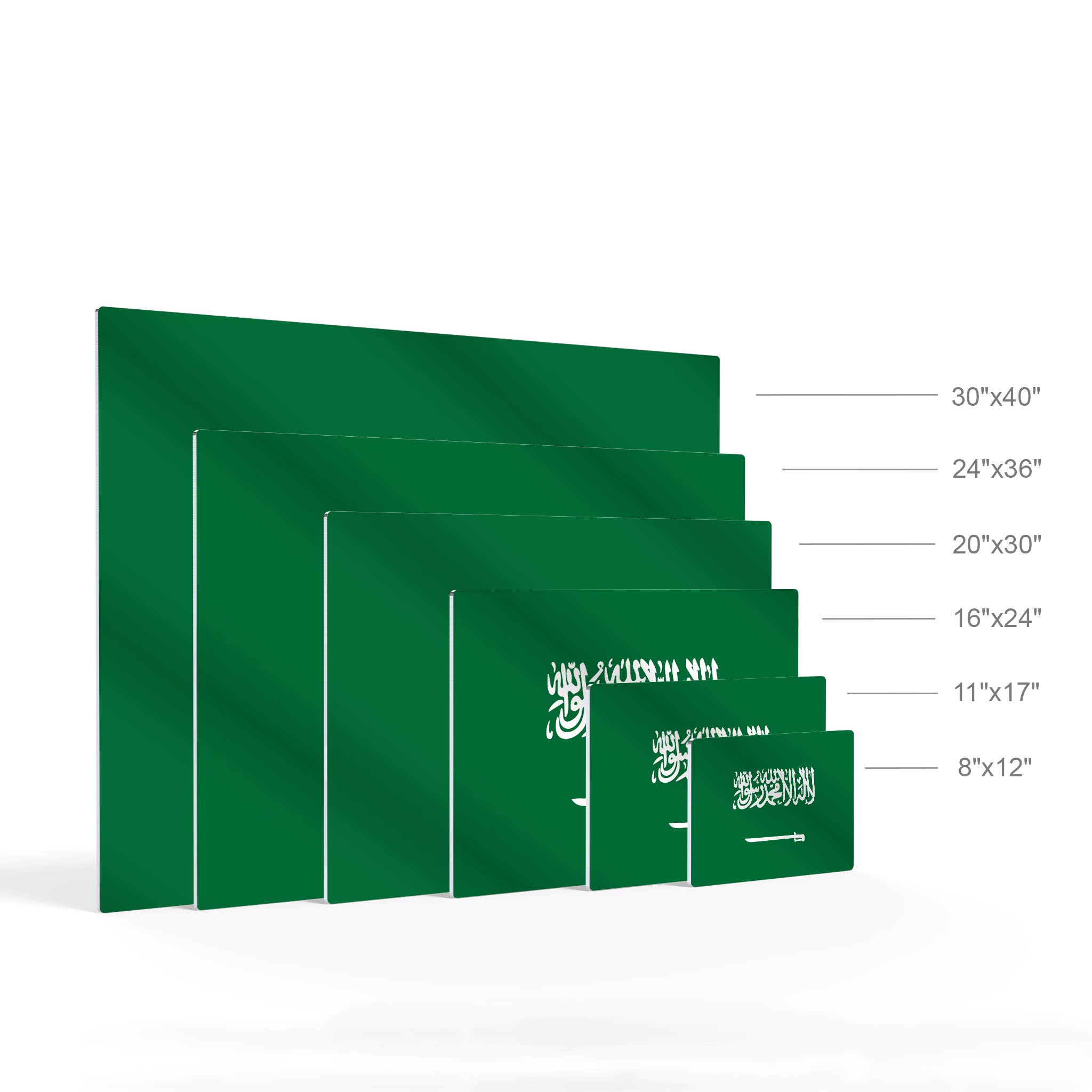 Saudi Arabia Flag Metal Wall Art - 30x40 Inch Modern Home Decor, Ready to Hang, Made in USA | Perfect for Office, Living Room, Dorm, Bedroom, Kitchen, Man Cave, Sports Club & Bar Decor