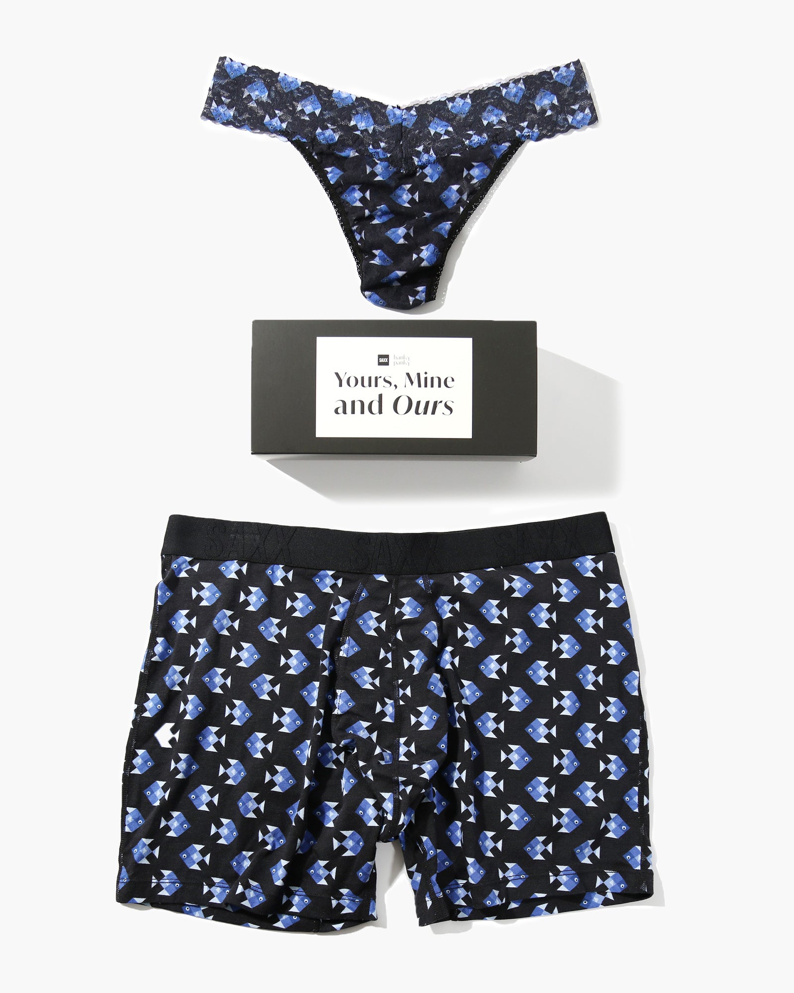 Yours & Mine Hanky Panky Collaboration - Matching Couple Underwear Set for Valentine's Day & Romantic Getaways