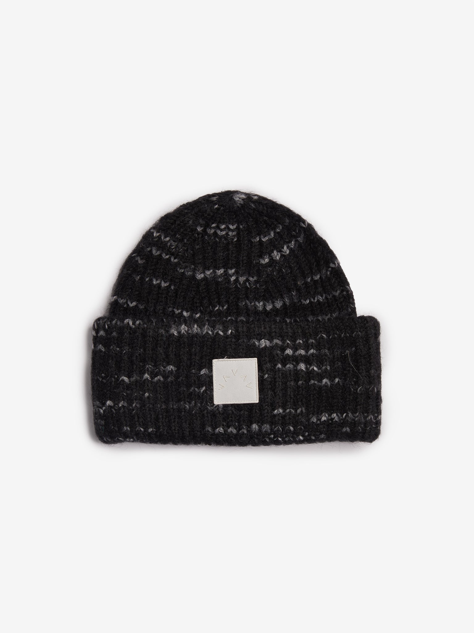 Varley Dale Beanie - Soft Winter Knit Hat for Men & Women, Black/Cloud Dancer Color, Warm Fleece Lined Beanie for Skiing, Snowboarding & Outdoor Activities