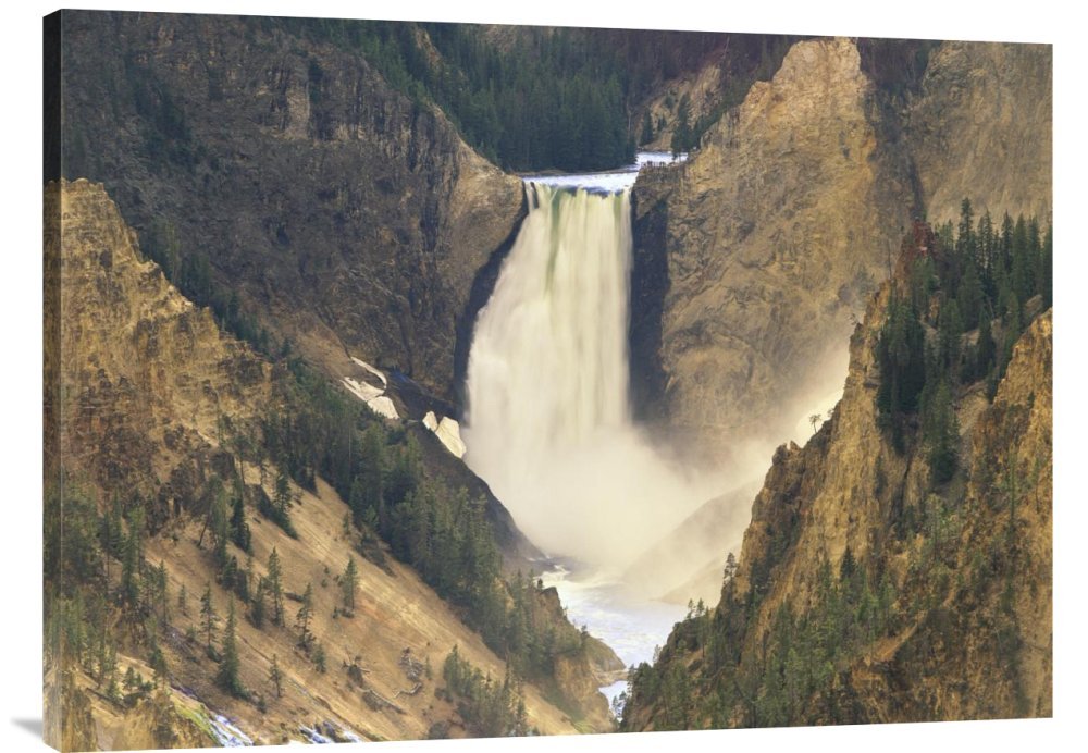Tim Fitzharris Lower Falls & Grand Canyon of Yellowstone National Park Wyoming - Gallery Wrapped Canvas Wall Art Print | Nature Landscape Photography | Home & Office Decor