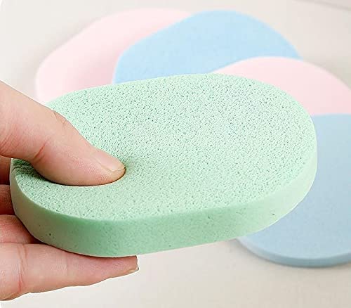 4 Pack Facial Sponges - 100% Cellulose Makeup Remover Pads, Compressed Cleansing Sponges for Gentle Face Washing & Makeup Removal - Ideal for SPA, Massage, and Daily Skincare Routine