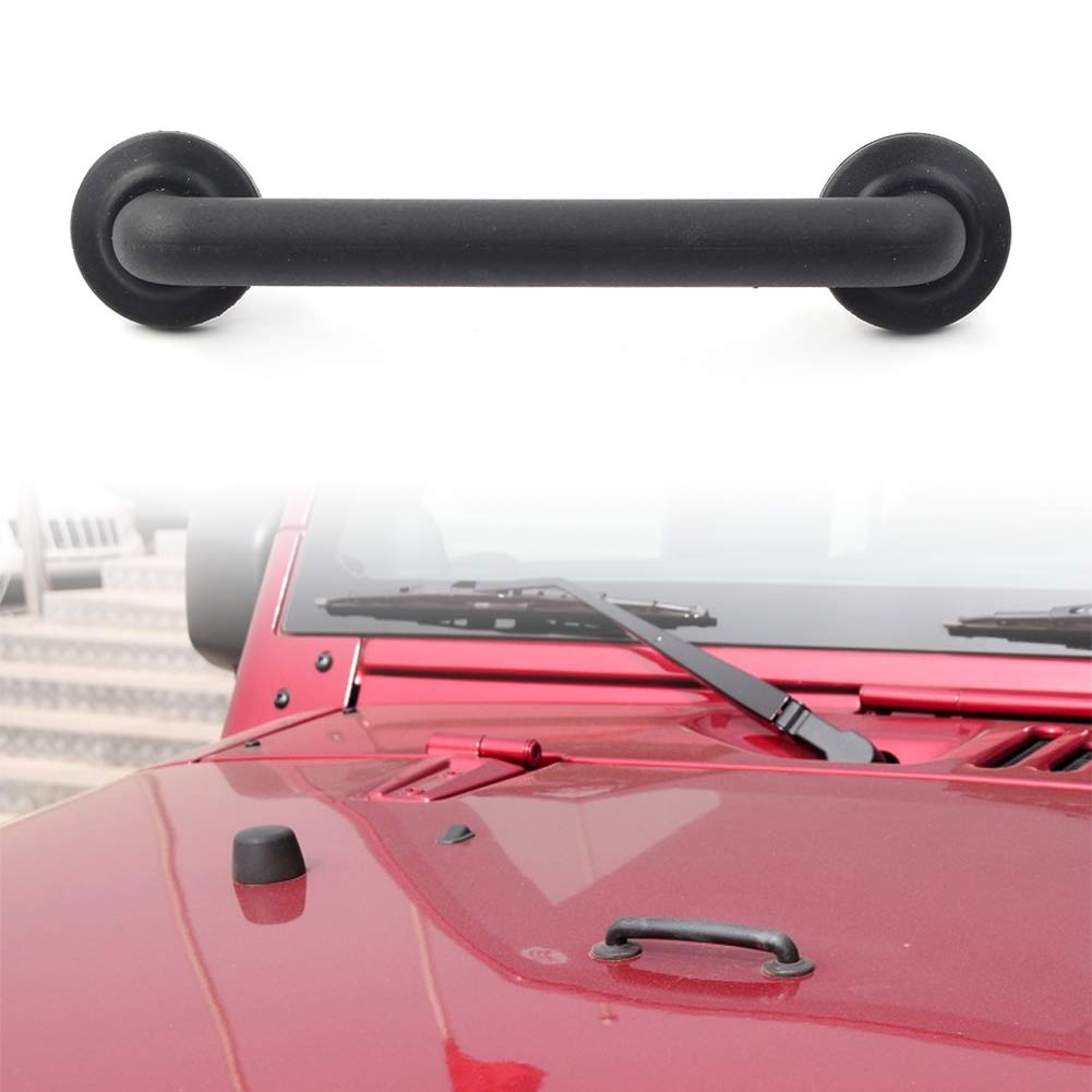 Jeep Wrangler TJ & JK Hood Windshield Hold Down Bracket (1997-2018) - Replacement for OEM 55176422 - Durable Auto Front Hood Support for Off-Roading & Adventure Driving