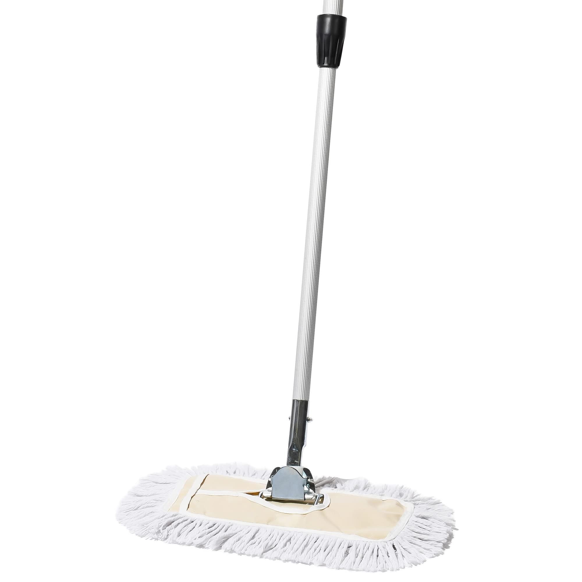 Industrial Cotton Floor Mop - Adjustable Handle for Dry/Wet Cleaning - Perfect for Hardwood, Tile & Laminate Floors - Home & Office Use