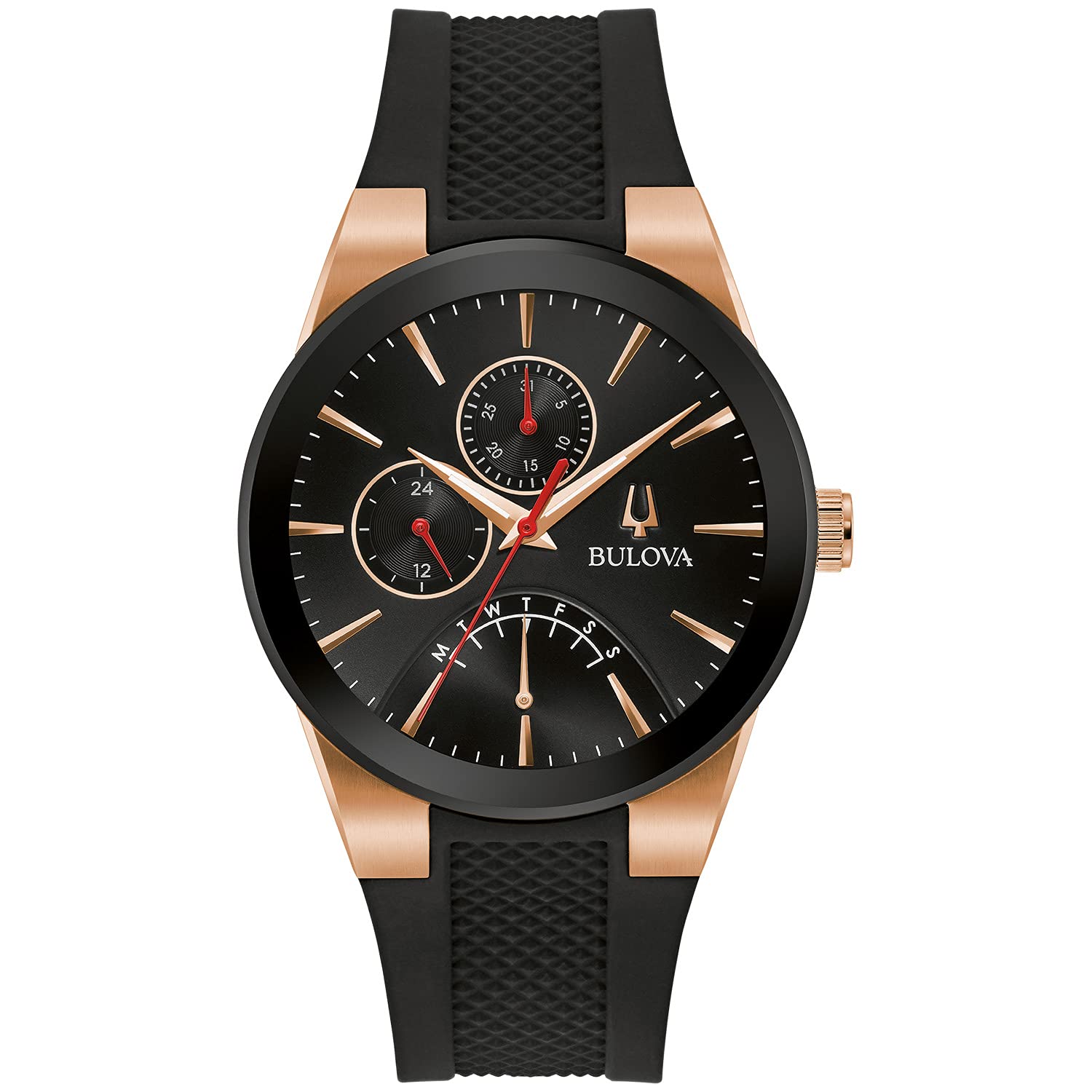 Bulova Men's Modern Futuro Strap Watch - Stainless Steel Chronograph with Date Display | Perfect for Business, Casual & Formal Occasions