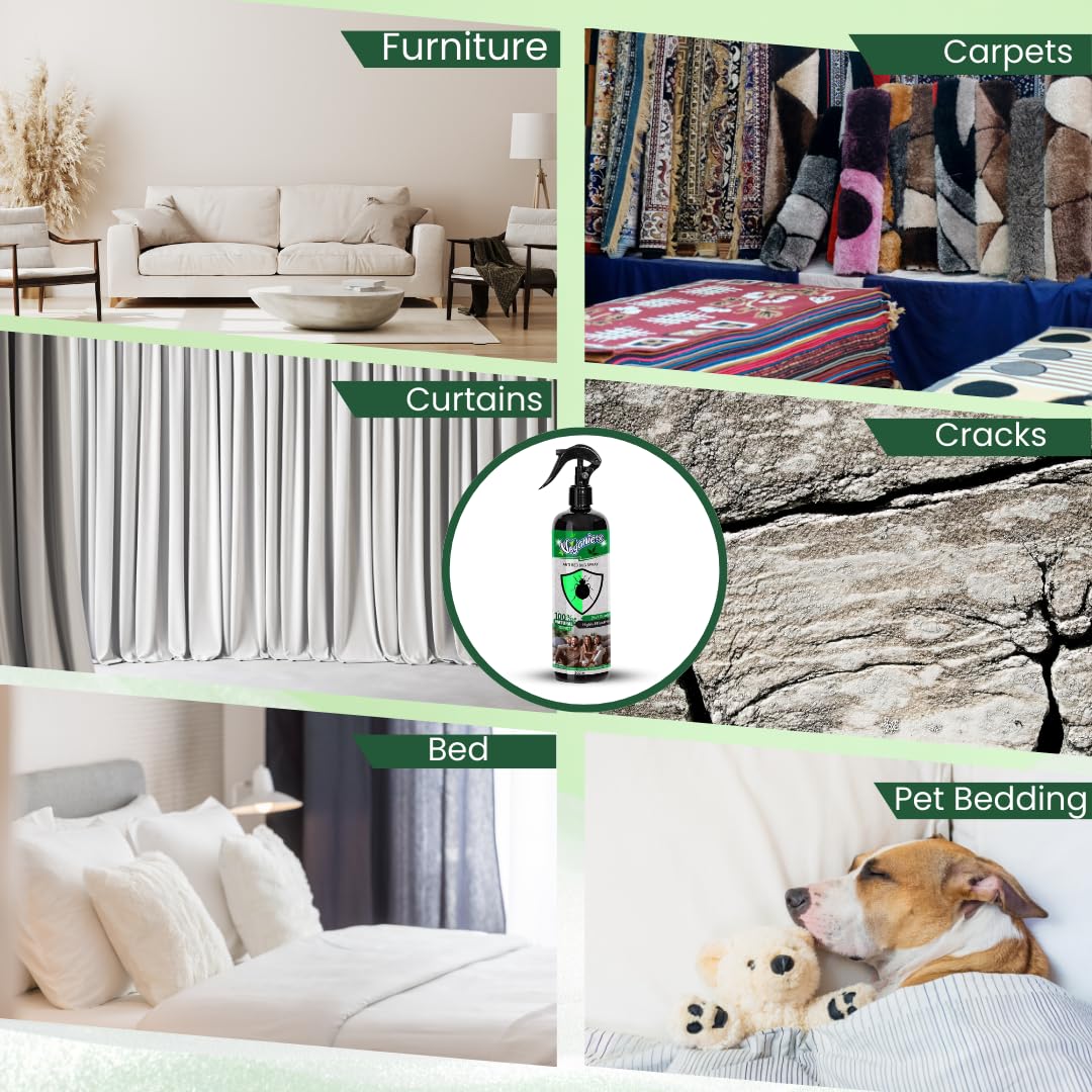 Veganie-X Natural Bed Bug Killer Spray - Organic Herbal Insect Repellent for Long Lasting Protection | Fast Acting Formula | Safe for Kids & Pets with Pleasant Fragrance (200ml) | Perfect for Mattresses, Furniture & Travel Use