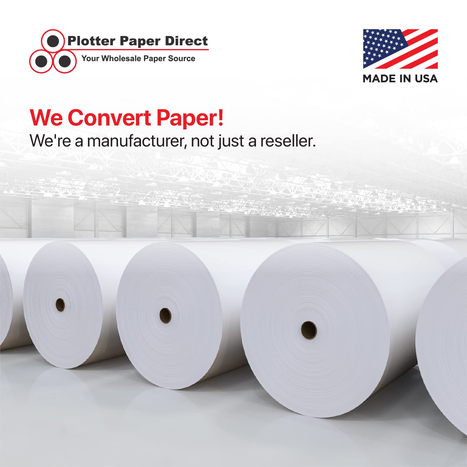 Premium 24lb Uncoated Plotter Paper - 4 Rolls, 36