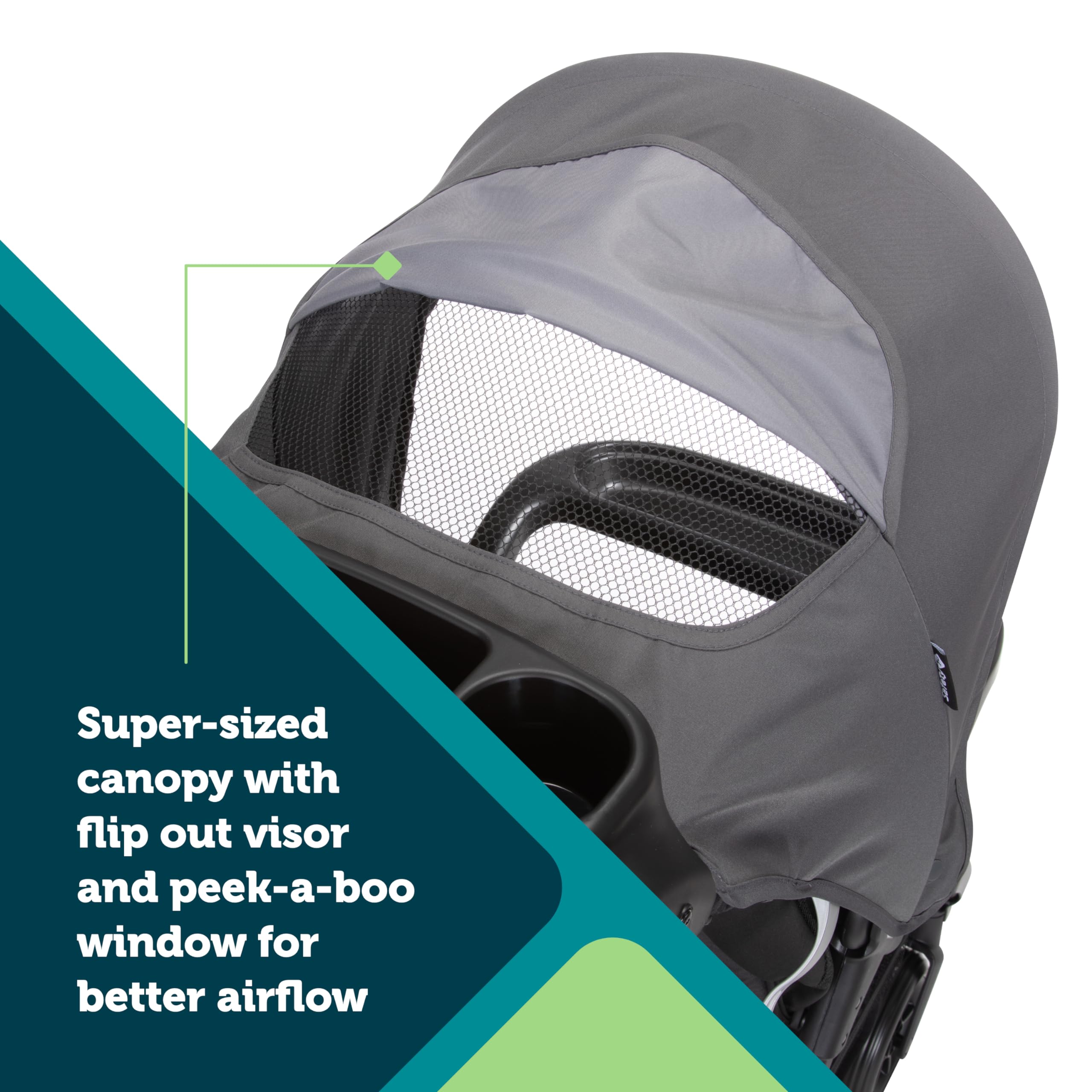Safety 1st Smooth Ride Travel System - OnBoard™ FLX Infant Car Seat & Stroller Combo in Monument | Lightweight, Easy-Fold Design for Newborns | Perfect for Travel, Shopping & Daily Walks