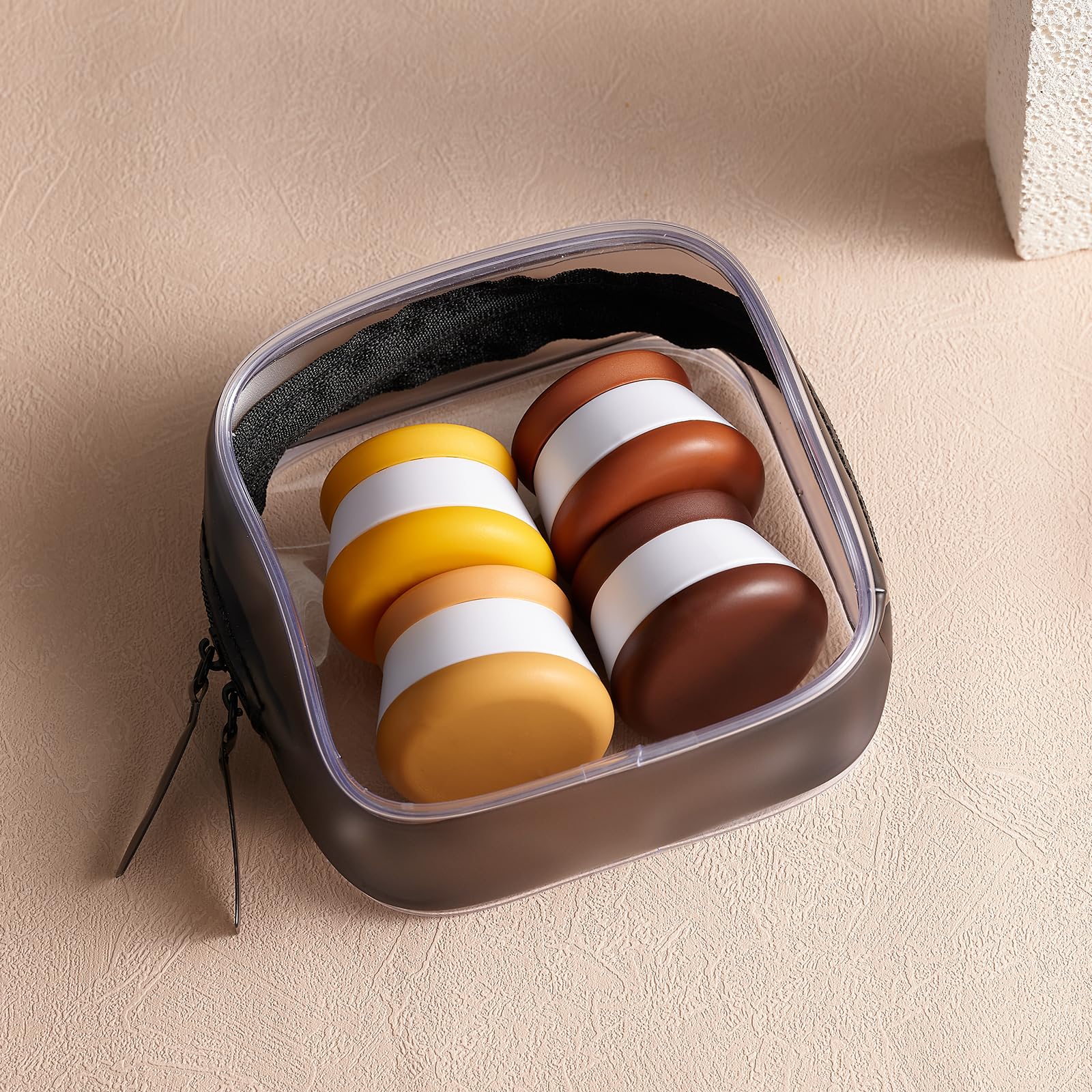 TSA Approved Silicone Travel Containers Set - 4PCS Leakproof BPA-Free Toiletry Jars with Lids & Mini Spatulas | Perfect for Airplane Liquid Carry-On, Cosmetic Samples, and Skincare Travel Accessories