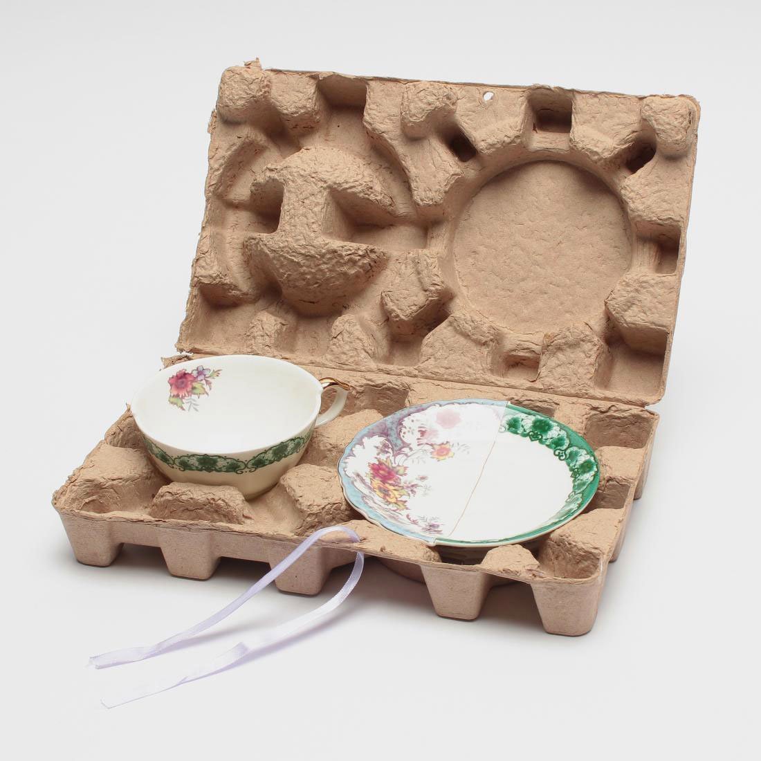 SELETTI Hybrid-Isidora Porcelain Tea Cup and Saucer Set - Elegant Coffee & Tea Drinking for Home, Office, and Gift Giving