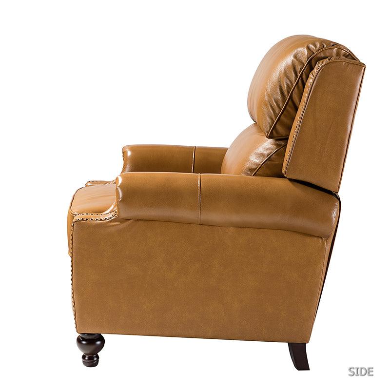 Mid Century Modern Genuine Leather Recliner Chair - Consuela Handcrafted Lounge Chair for Living Room, Office & Home Theater