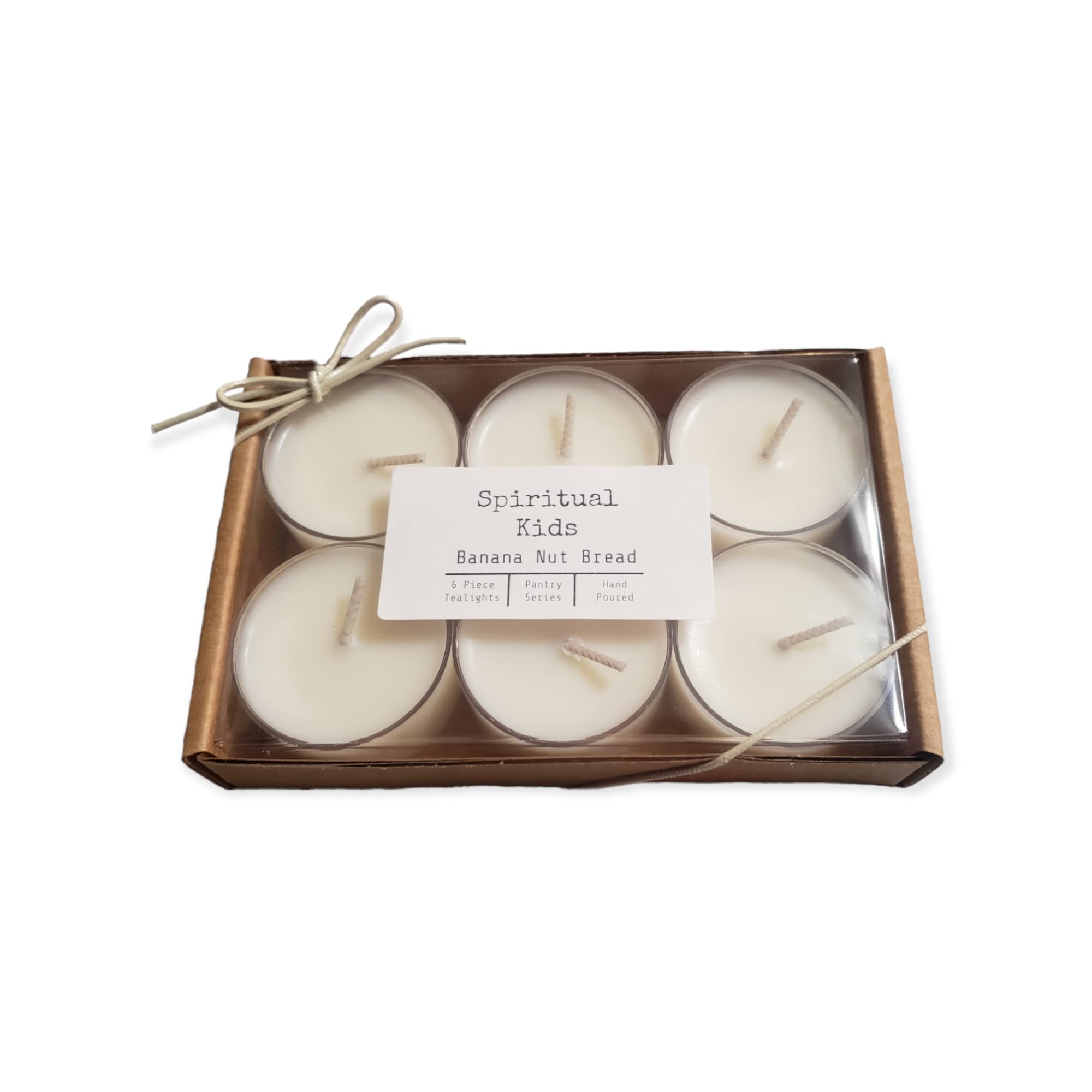 Banana Nut Bread Scented Natural Soy Wax Tealights - 6 Count Hand-Poured with Essential Oils | Perfect for Relaxation, Aromatherapy & Home Decor