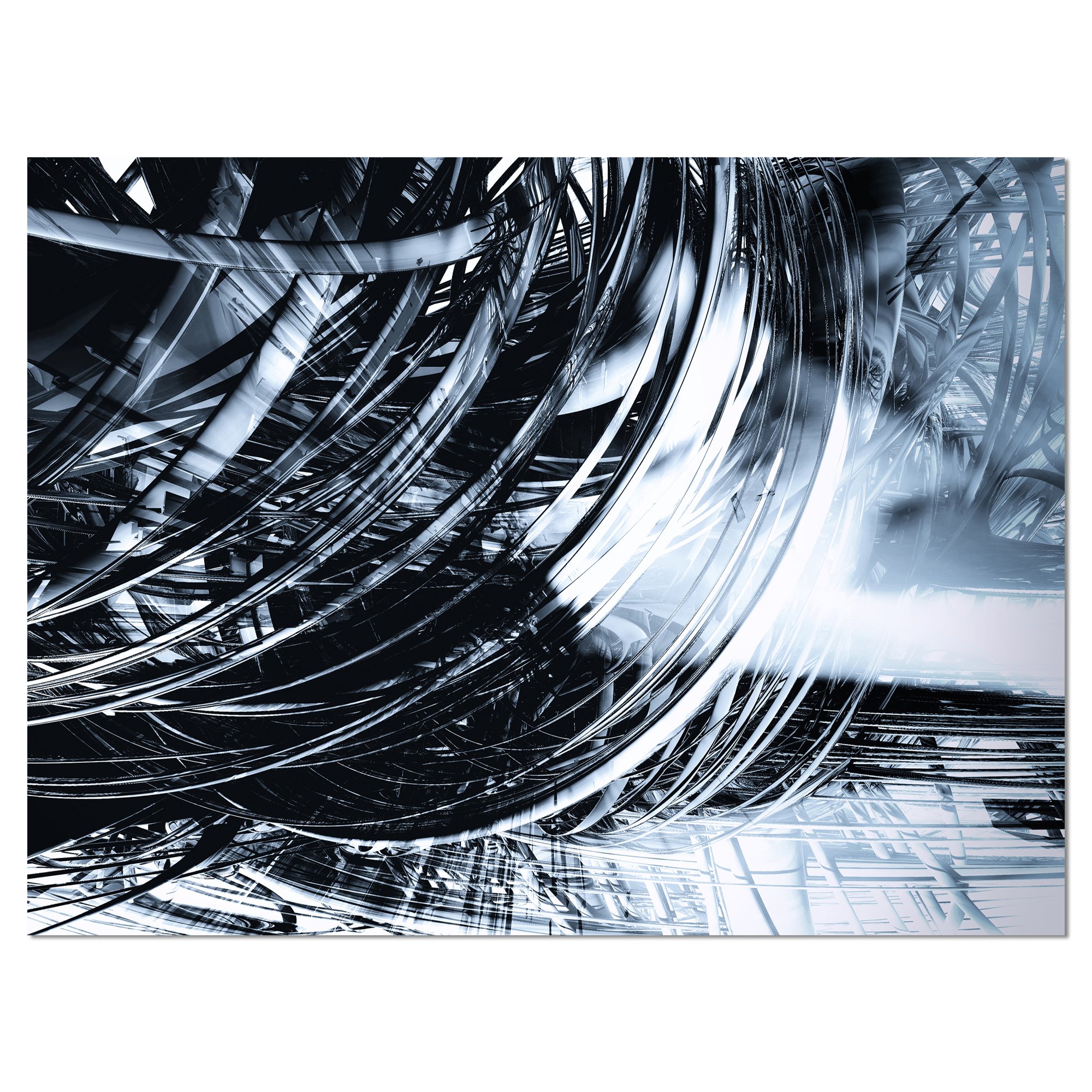 3D Abstract Art Black Spiral Wall Decor - Modern Sculpture for Home & Office Decoration | Perfect for Living Room, Bedroom, or Workspace