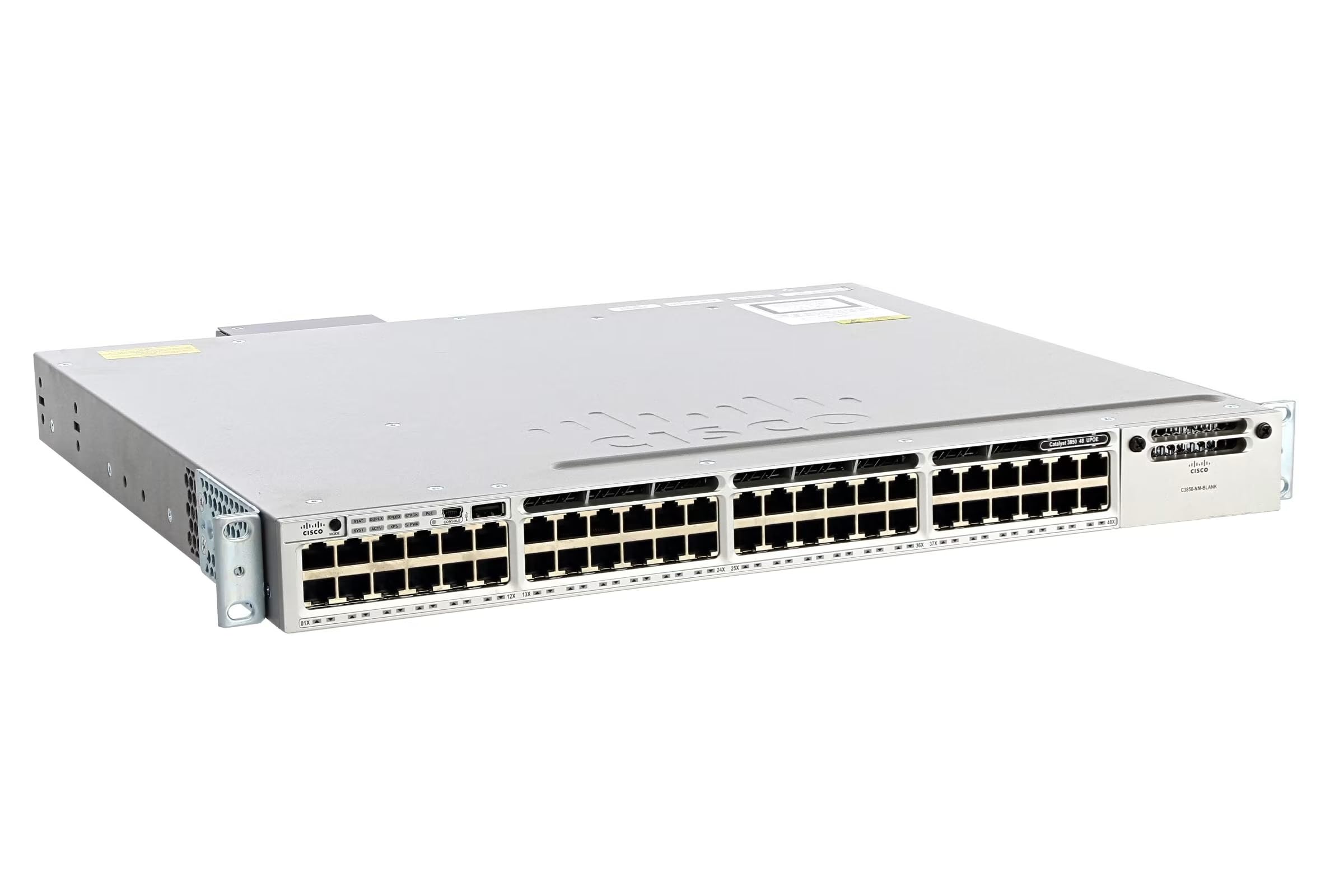 Refurbished Cisco WS-C3850-48U-E Catalyst 3850 48-Port UPOE Switch | IP Services | Gigabit Ethernet | Network Switch for Office, Data Center & Enterprise Use