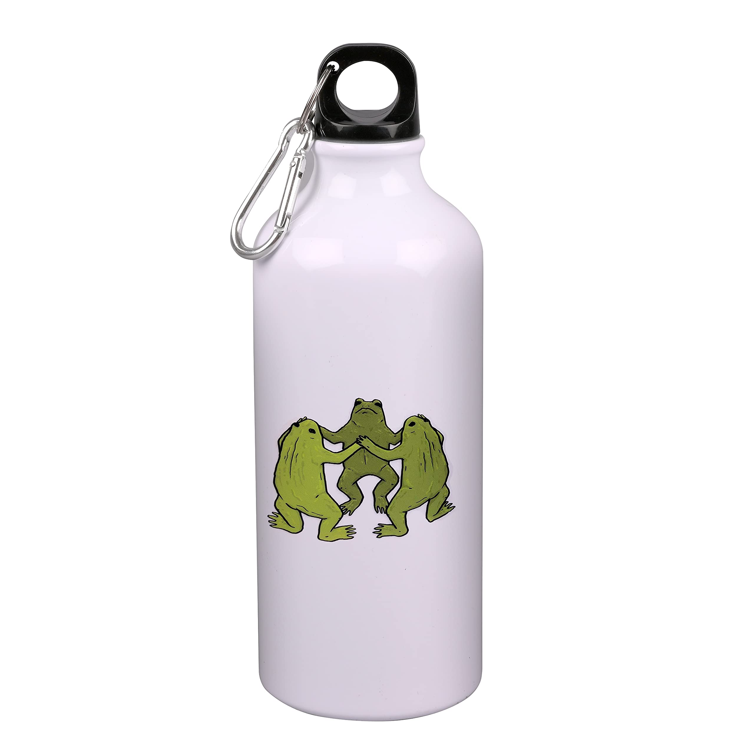 Frog Printed Insulated Sports Water Bottle - 600ml Leak-Proof Sipper for Gym, School, Yoga, Cycling, Running, Hiking, Beach & Outdoor Activities | Perfect for Workouts, Travel & Daily Hydration