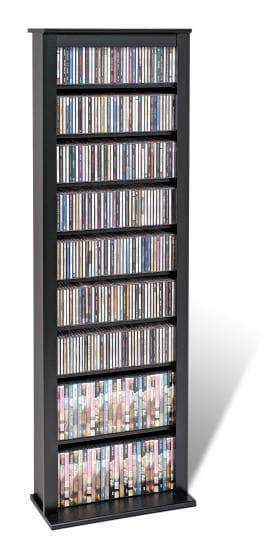Slim Black Barrister Bookcase Tower - Stylish Storage for Home Office, Living Room & Library