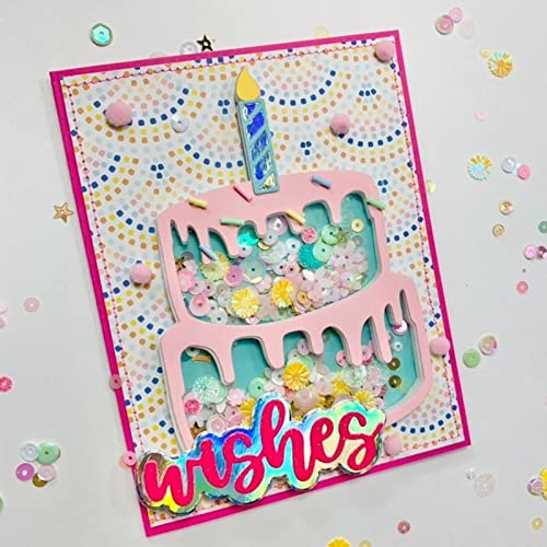 Premium Cake Shaker Cutting Die Set - Metal Die Cut Stencils for Birthday Cards, DIY Scrapbooking & Paper Crafts | Perfect for Card Making, Album Decorations & Handmade Greeting Cards