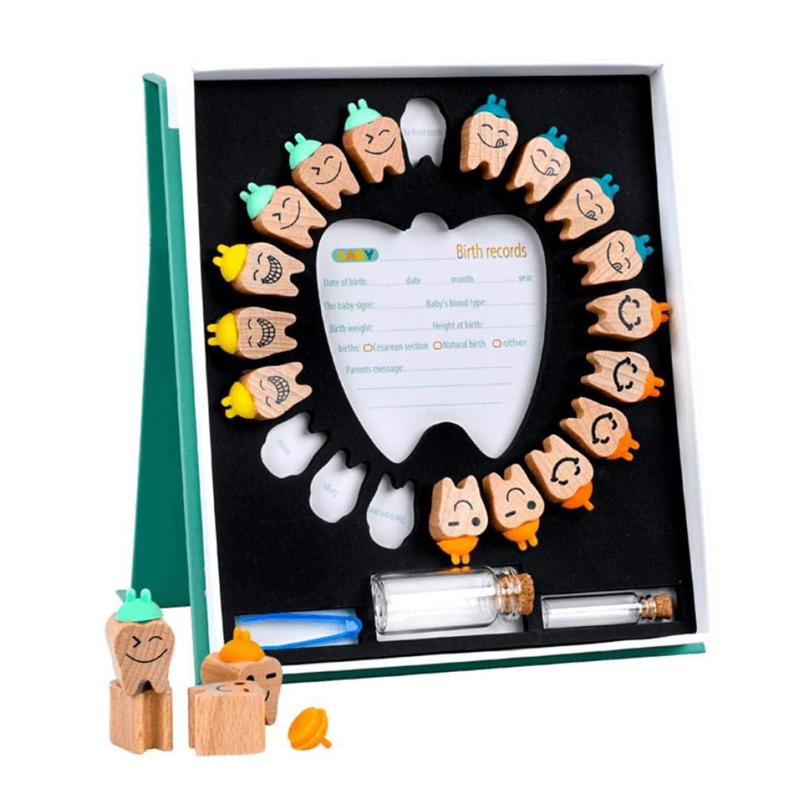 Kids Tooth Box for Lost Teeth - Keepsake Memory Storage Case with Tweezers for Boys & Girls | Perfect Tooth Fairy Gift & Childhood Souvenir for Infants & Children | Great for Tooth Fairy Visits & First Tooth Milestones